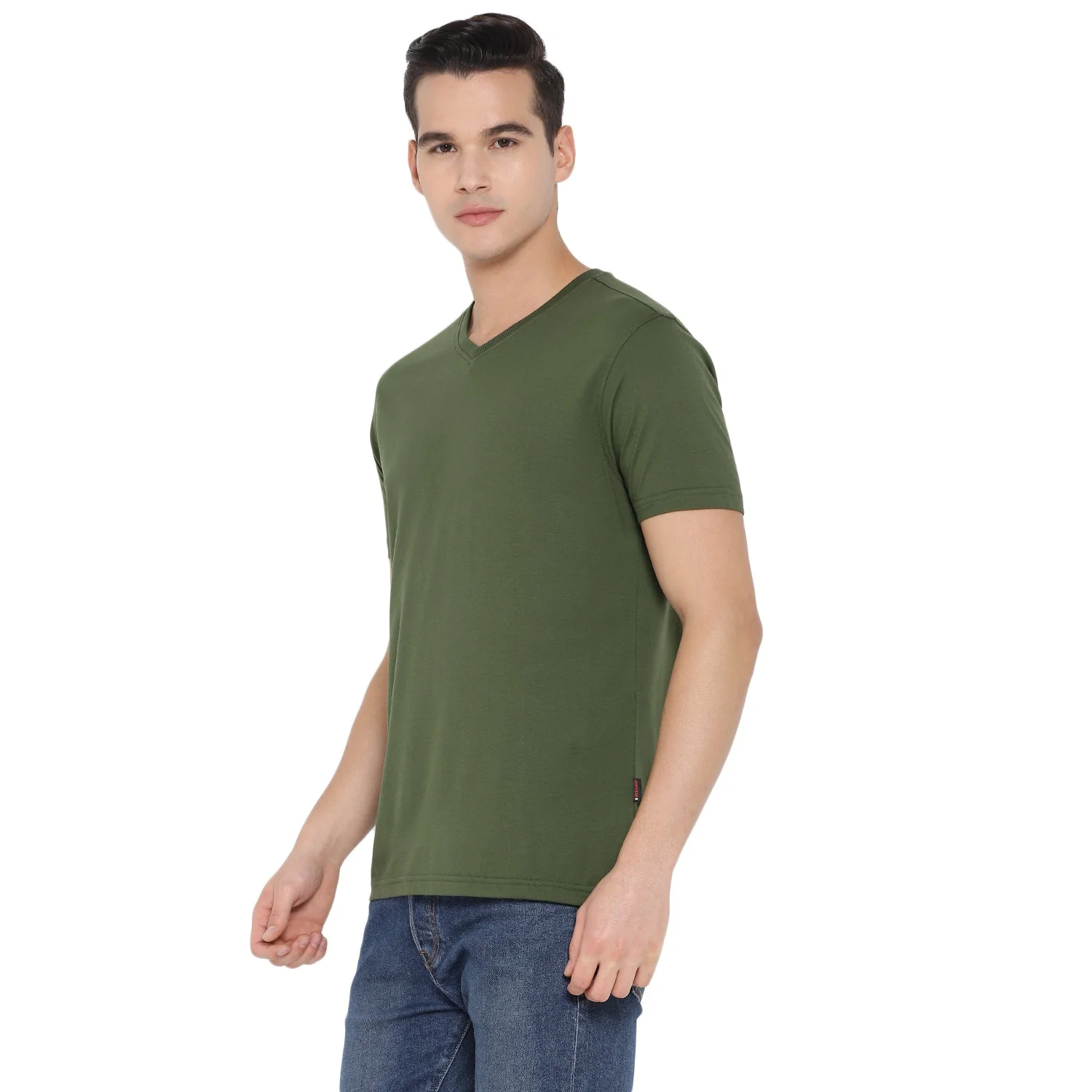 Red Chief Olive T-Shirt for Men O-8220052 124 - Image 5