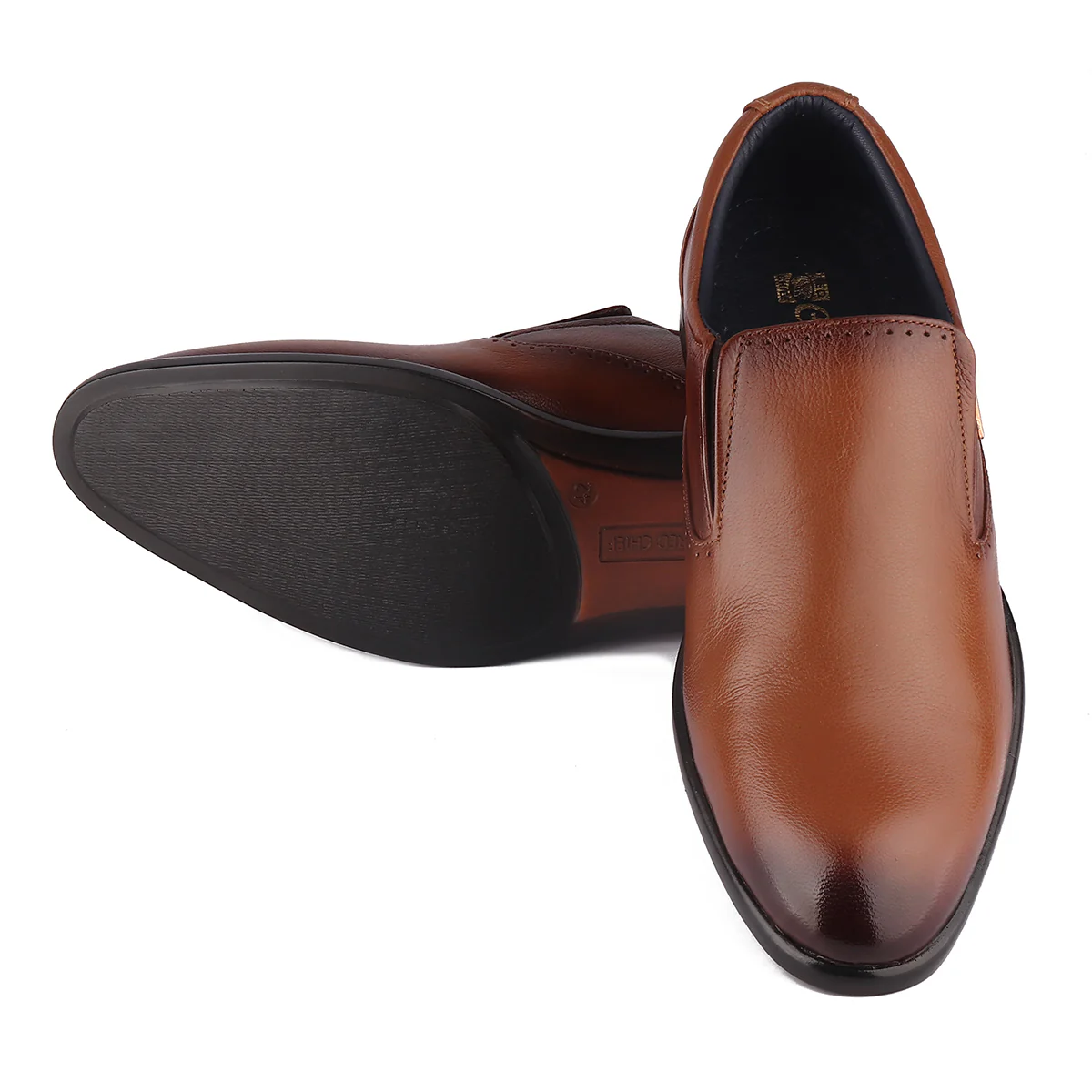 Red Chief Leather Low Ankle Slip On Tan Formal Shoes For Men |RC1945 006 - Image 4