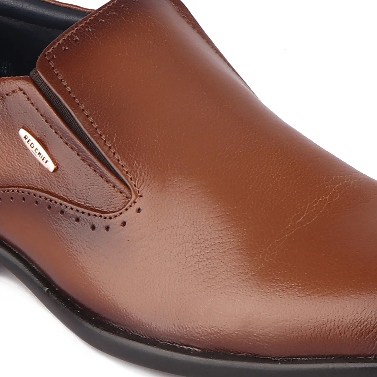 Red Chief Leather Low Ankle Slip On Tan Formal Shoes For Men |RC1945 006 - Image 6