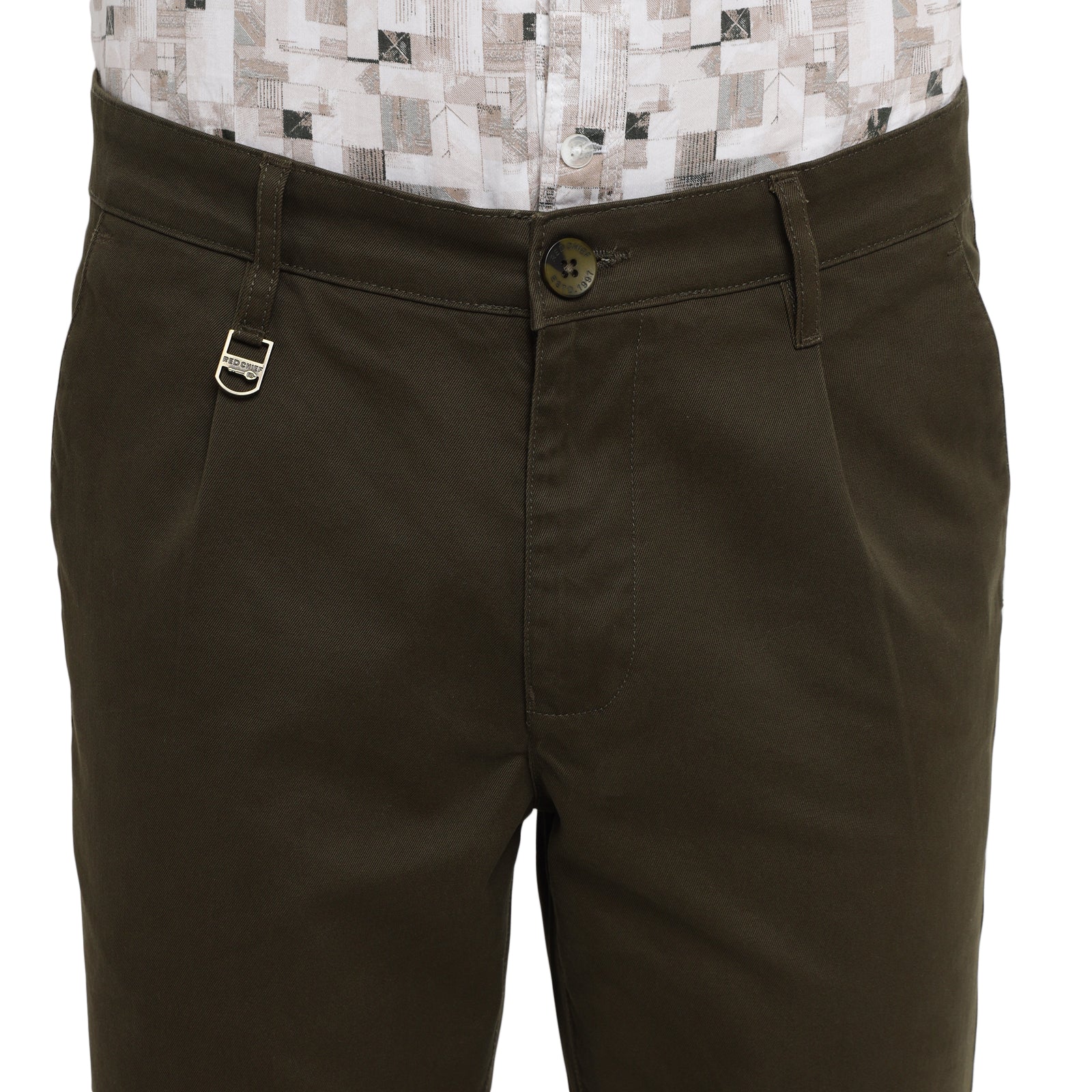 Red Chief Olive Trouser for Men T8560161 124 - Image 7