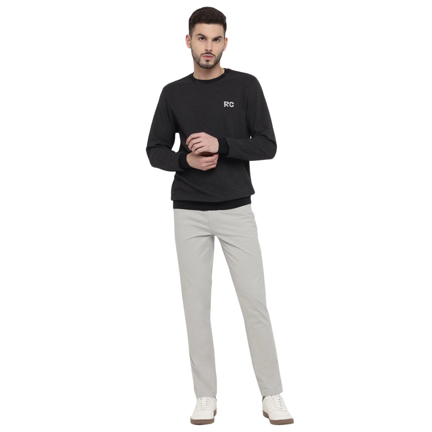 Red Chief Gray Trouser for Men T8560164 005 - Image 3