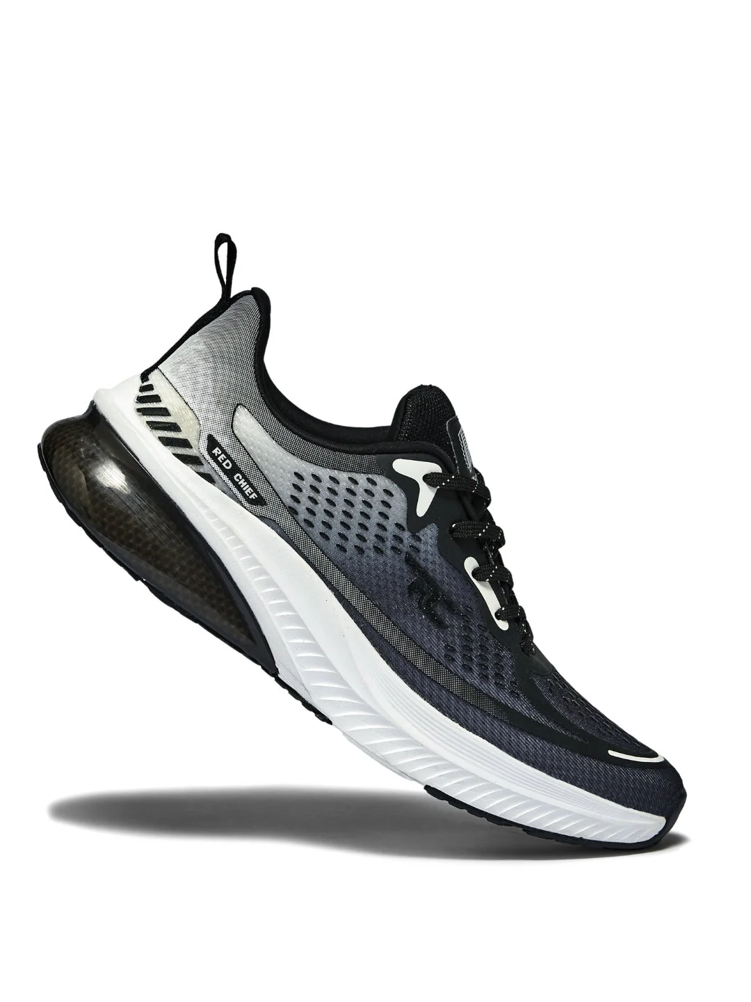 Red Chief Sports Black-White Running Shoes For Men R1704 F025 - Image 5