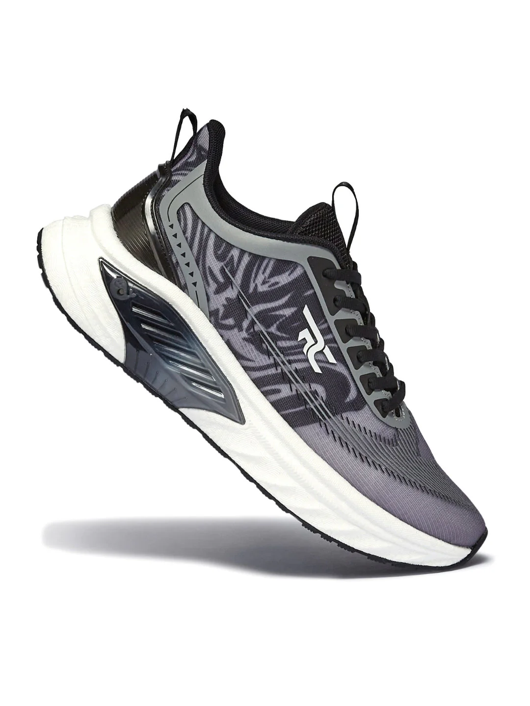 Red Chief Sports Black-Gray Running Shoes For Men R1708 F019 - Image 5
