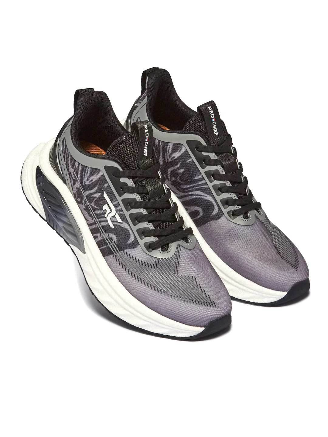 Red Chief Sports Black-Gray Running Shoes For Men R1708 F019 - Image 7