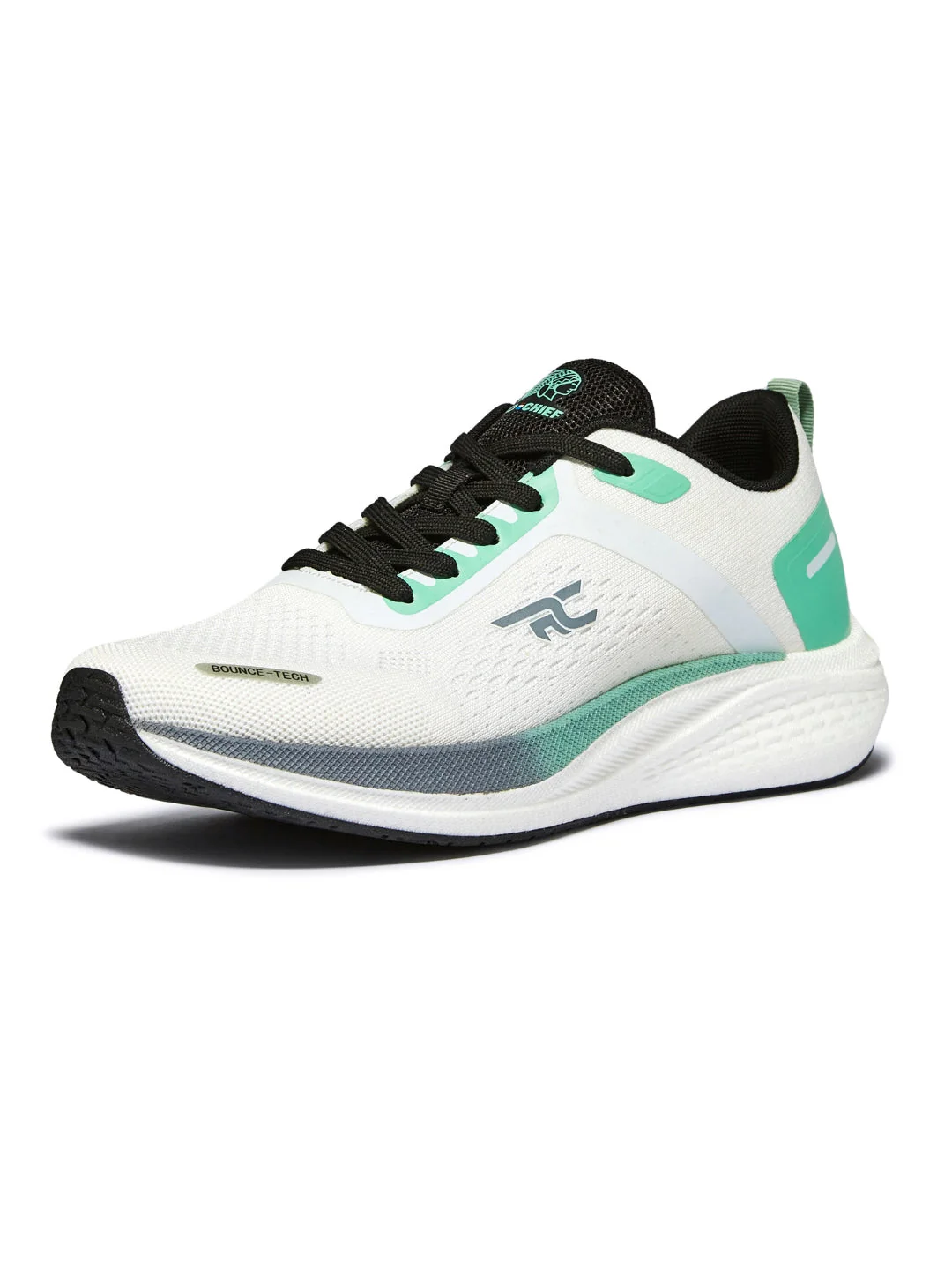 Red Chief Sports White-Green Running Shoes For Men R1710 F055A - Image 6