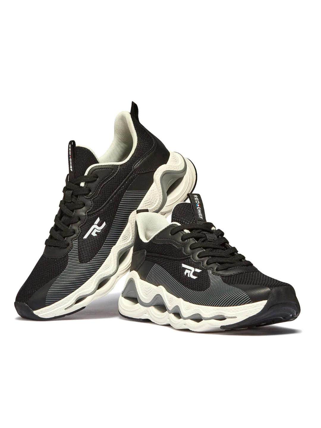 Red Chief Sports Black-Gray Running Shoes For Men R1711 F019 - Image 3