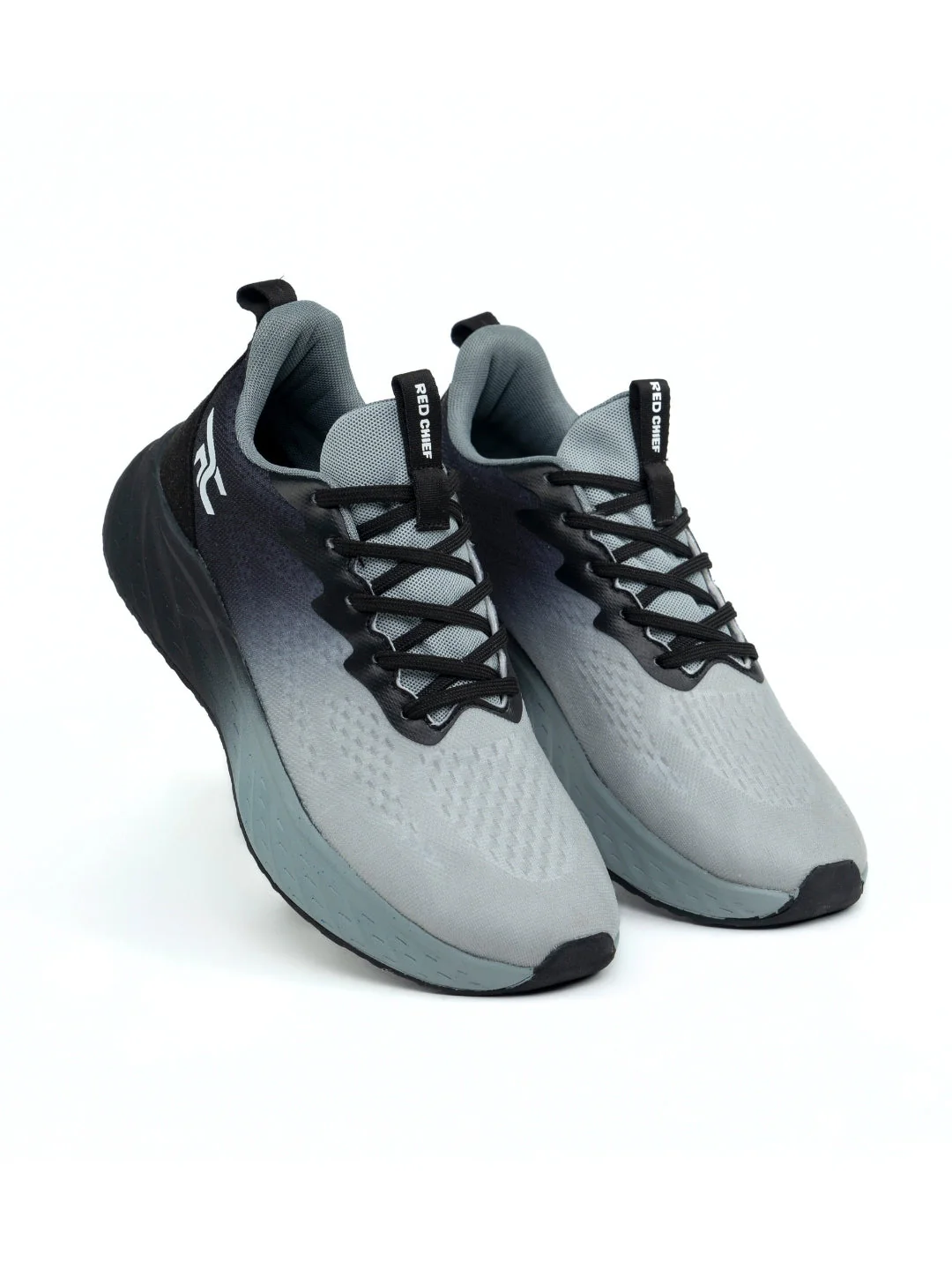 Red Chief Sports Black-Gray Running Shoes For Men R1712 F019 - Image 10