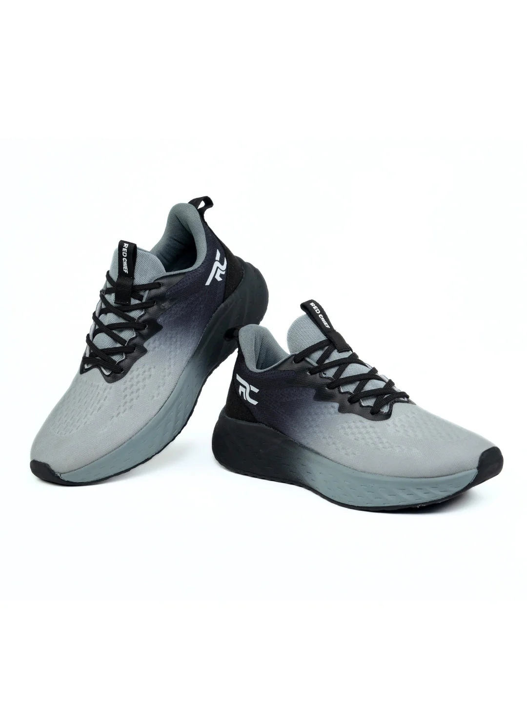 Red Chief Sports Black-Gray Running Shoes For Men R1712 F019 - Image 5