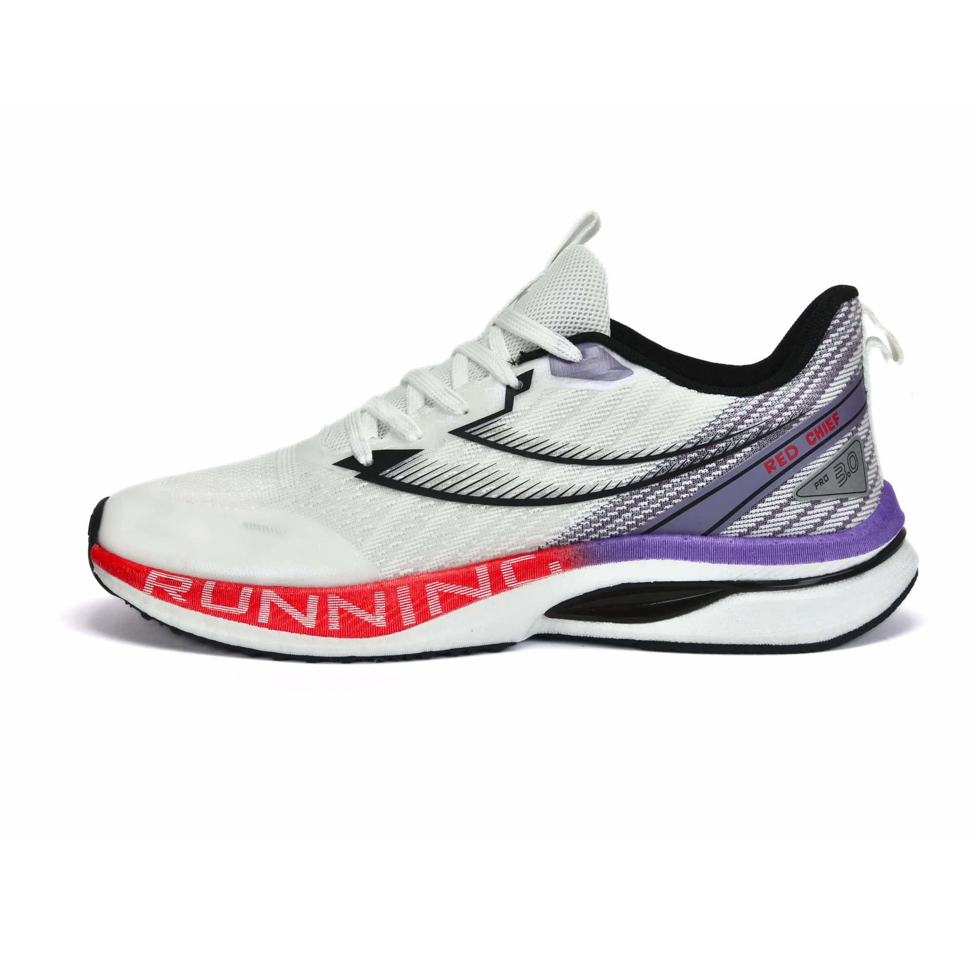 Red Chief Sports White/Purple Running Shoes For Men R1716 G0011 - Image 3