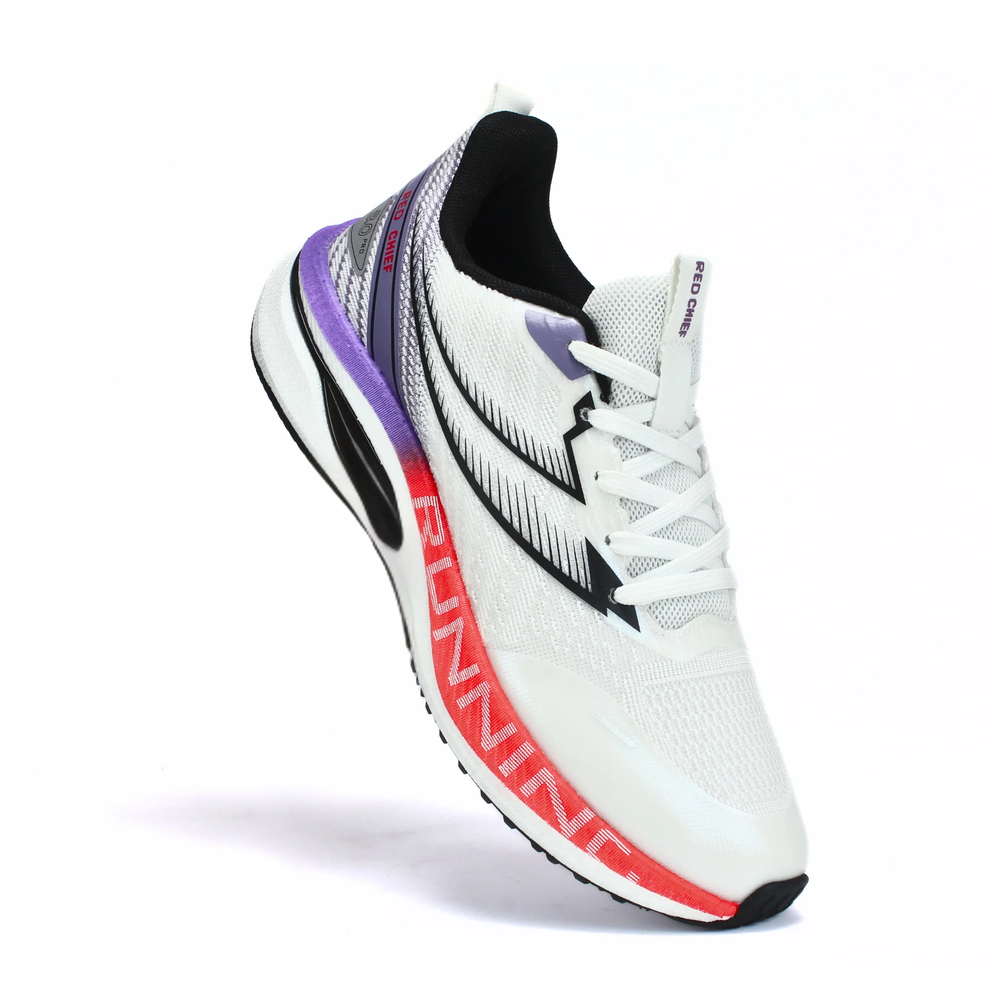 Red Chief Sports White/Purple Running Shoes For Men R1716 G0011 - Image 4