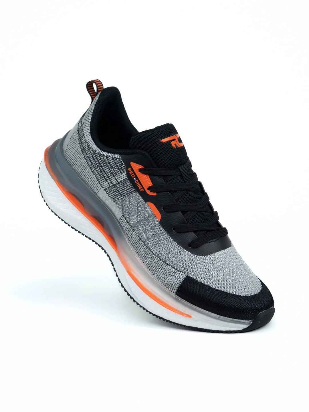 Red Chief Sports Black-Gray Running Shoes For Men R1722 F019 - Image 5
