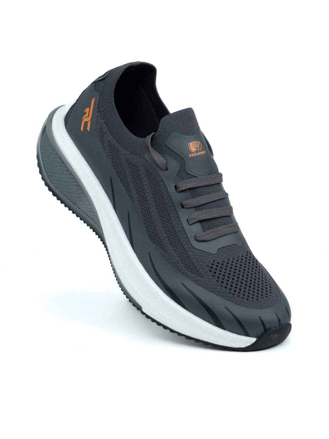 Red Chief Sports Dark Gray Running Shoes For Men R1723 F031 - Image 5