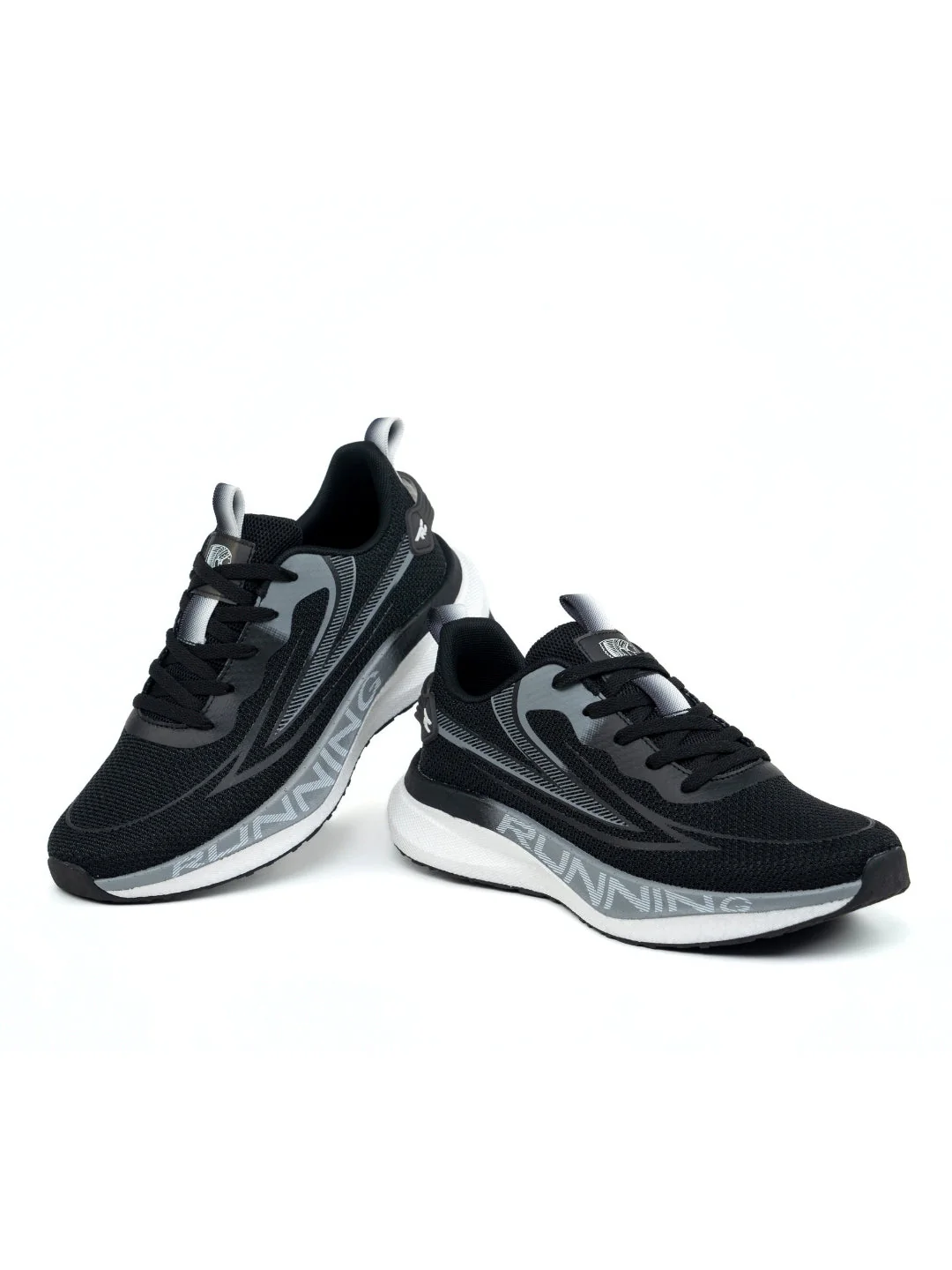 Red Chief Sports Black-Gray Running Shoes For Men R1725 F019 - Image 6