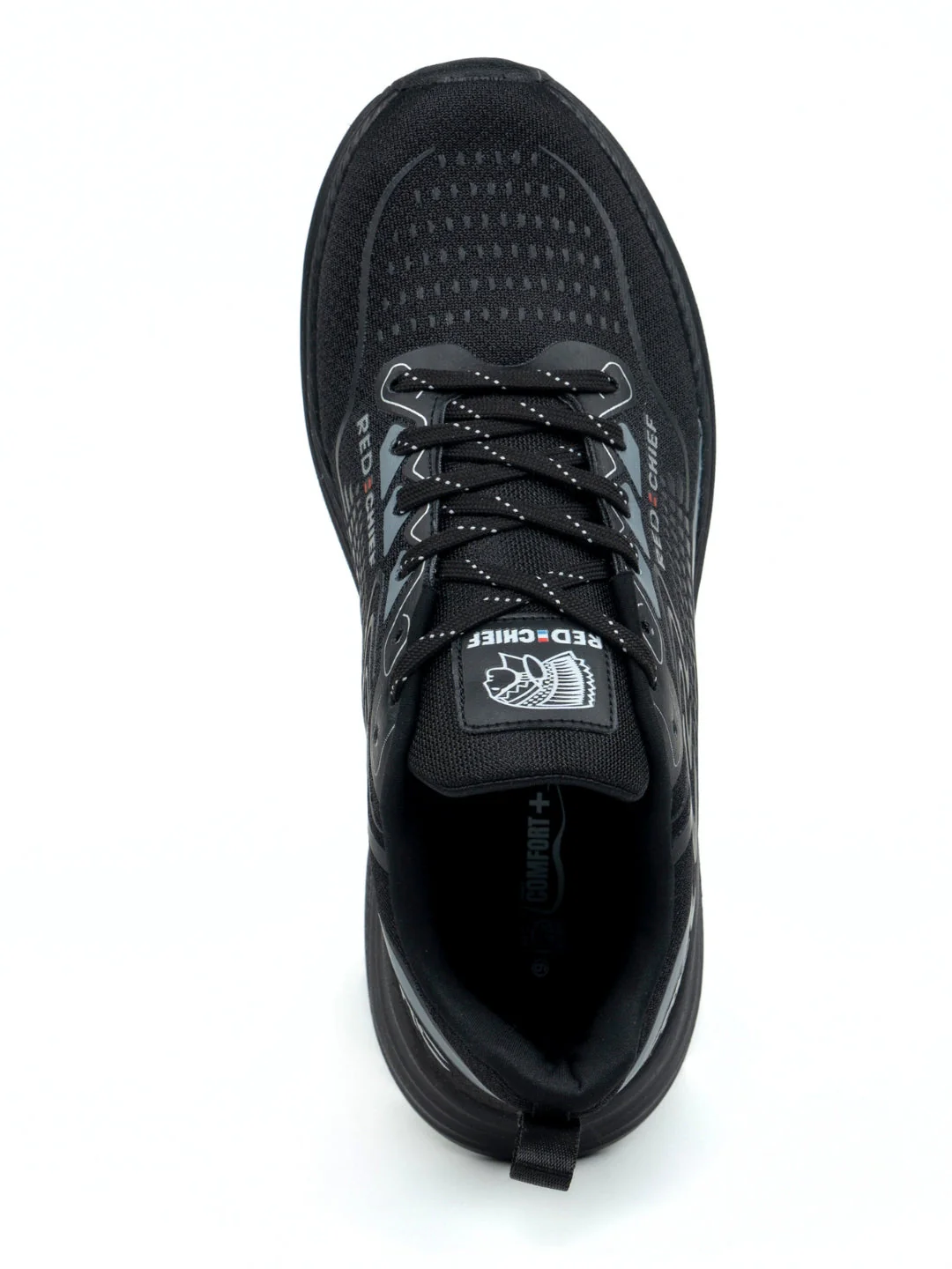 Red Chief Sports Black Running Shoes For Men R1726 001 - Image 7