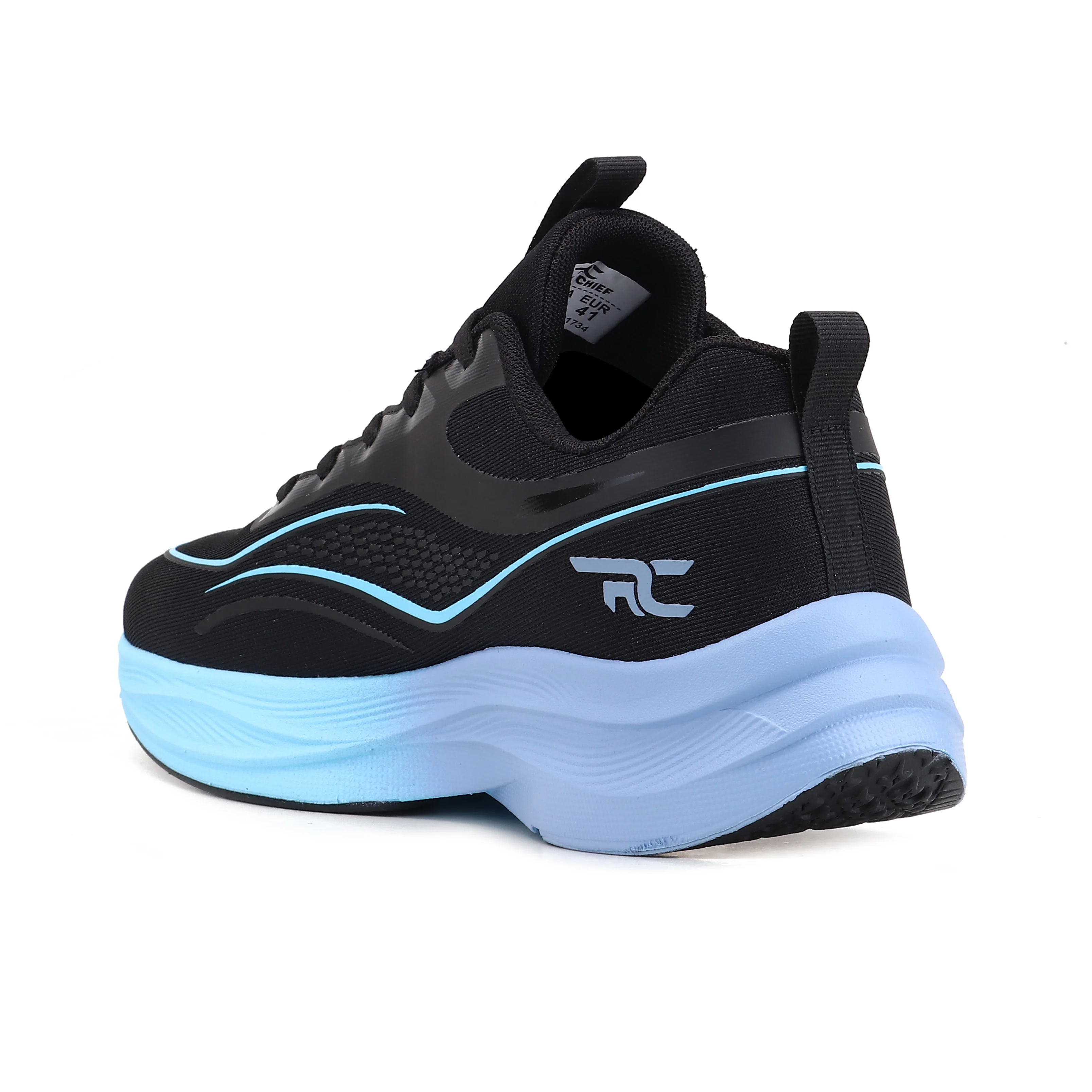 Red Chief Sports Black Running Shoes for Men R1734 001 - Image 5