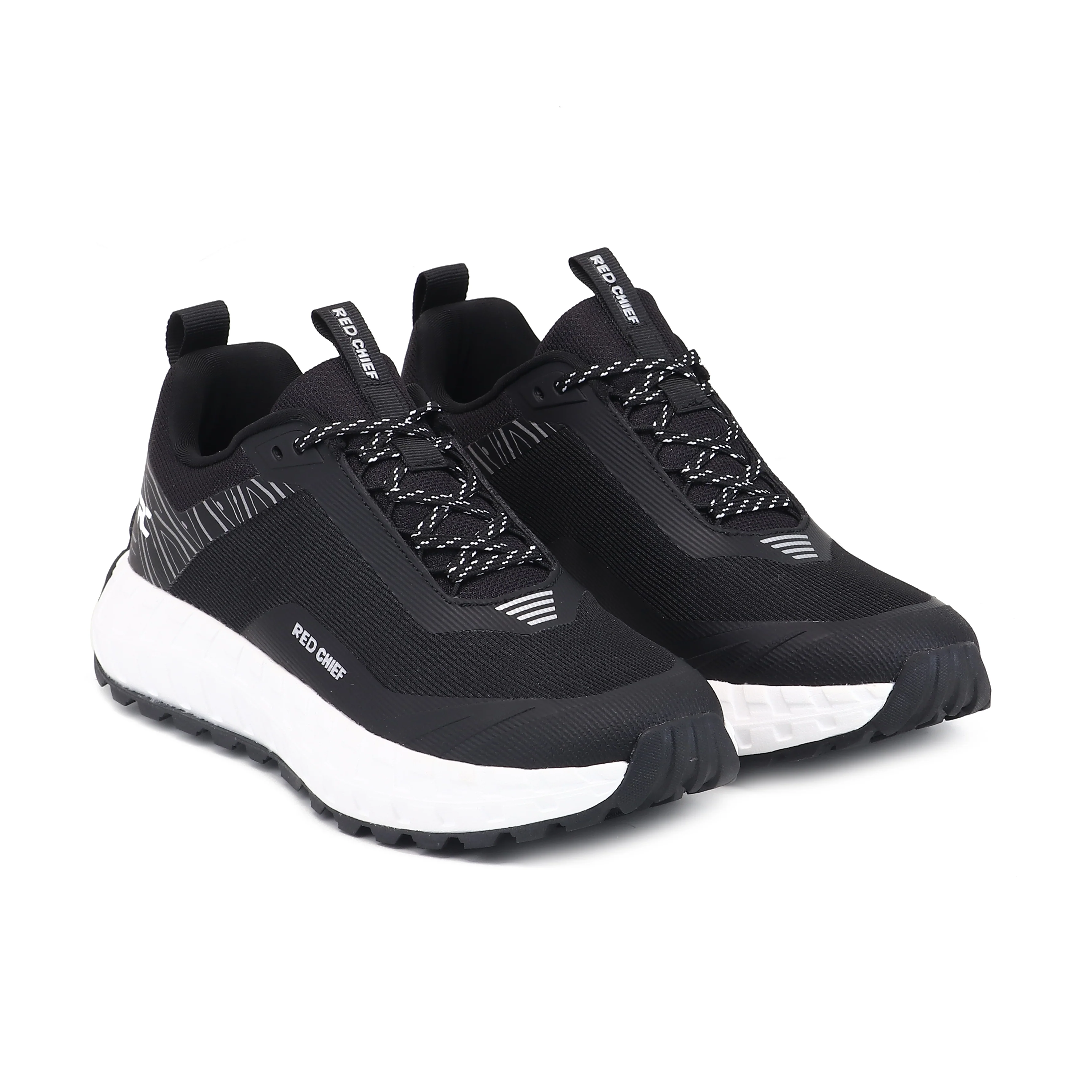 Red Chief Sports Black-White Running Shoes for Men R1735 F025 - Image 4