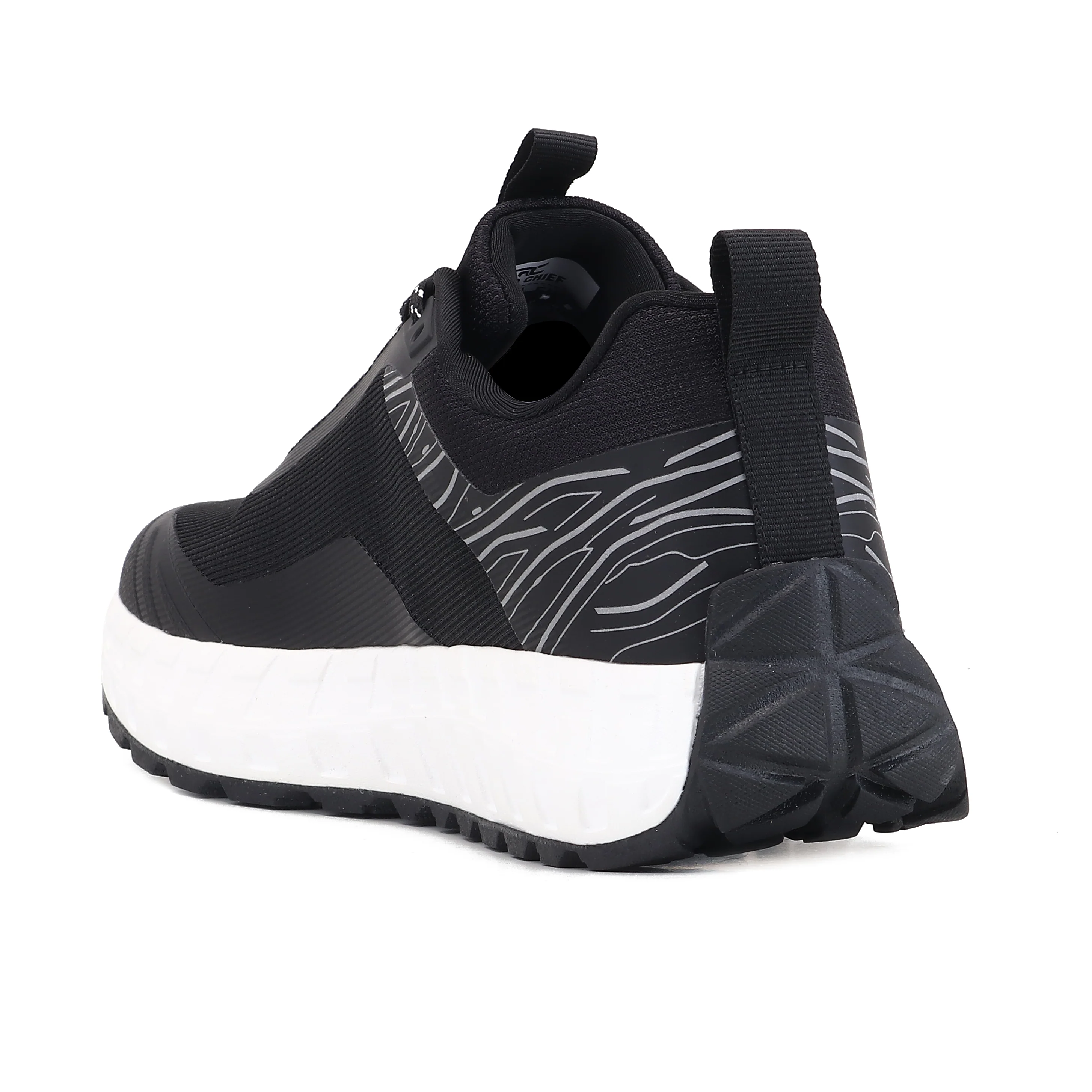Red Chief Sports Black-White Running Shoes for Men R1735 F025 - Image 5
