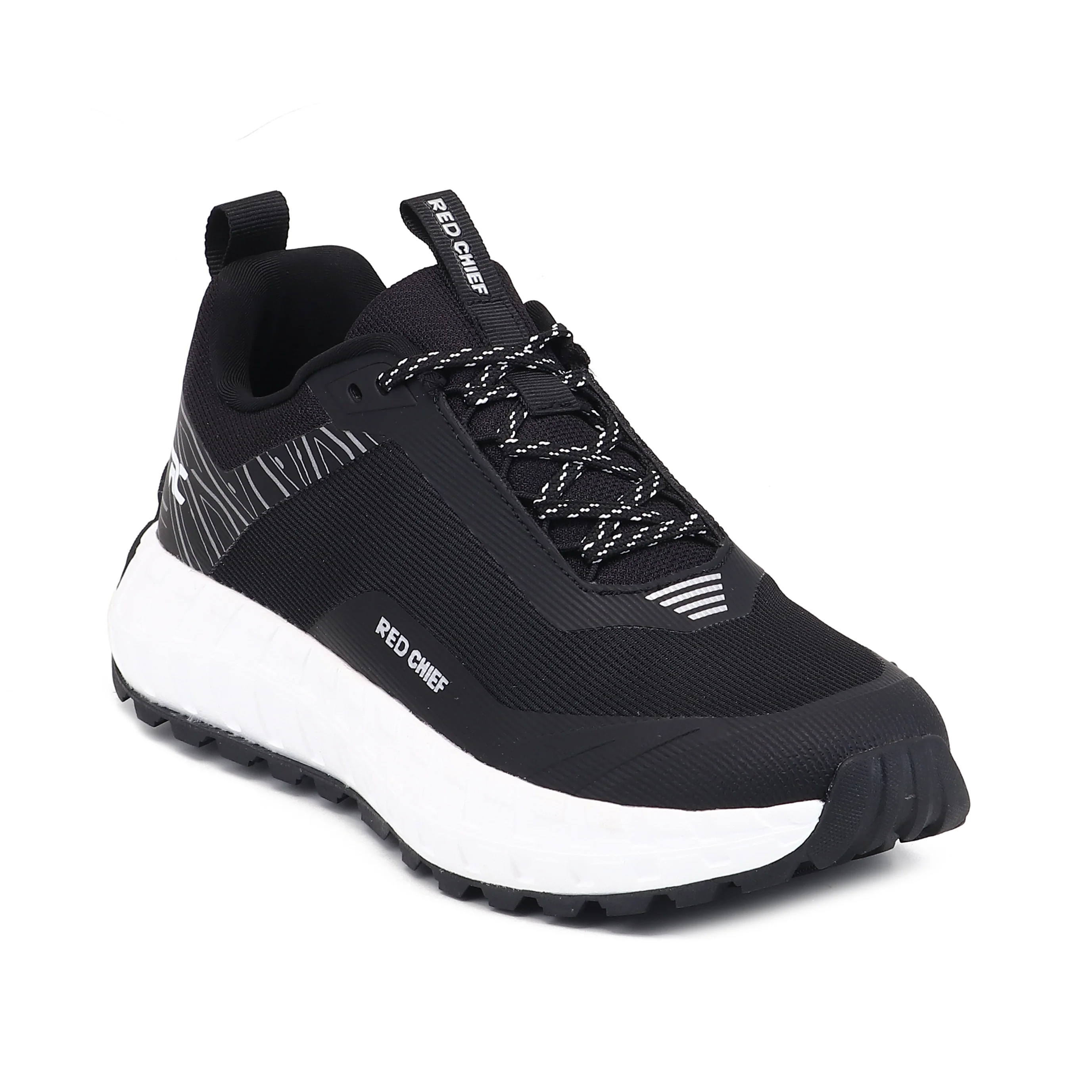 Red Chief Sports Black-White Running Shoes for Men R1735 F025 - Image 7