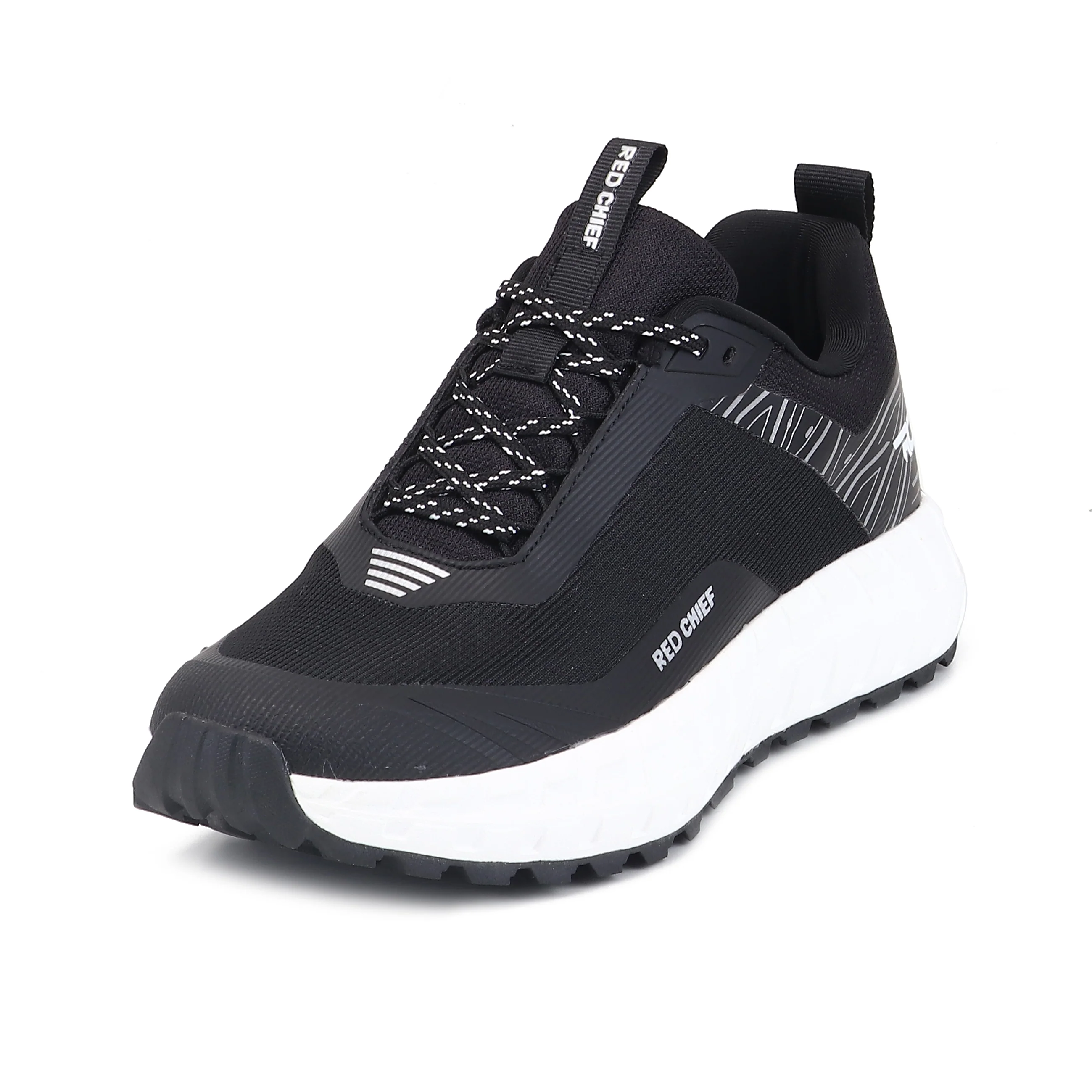 Red Chief Sports Black-White Running Shoes for Men R1735 F025 - Image 8