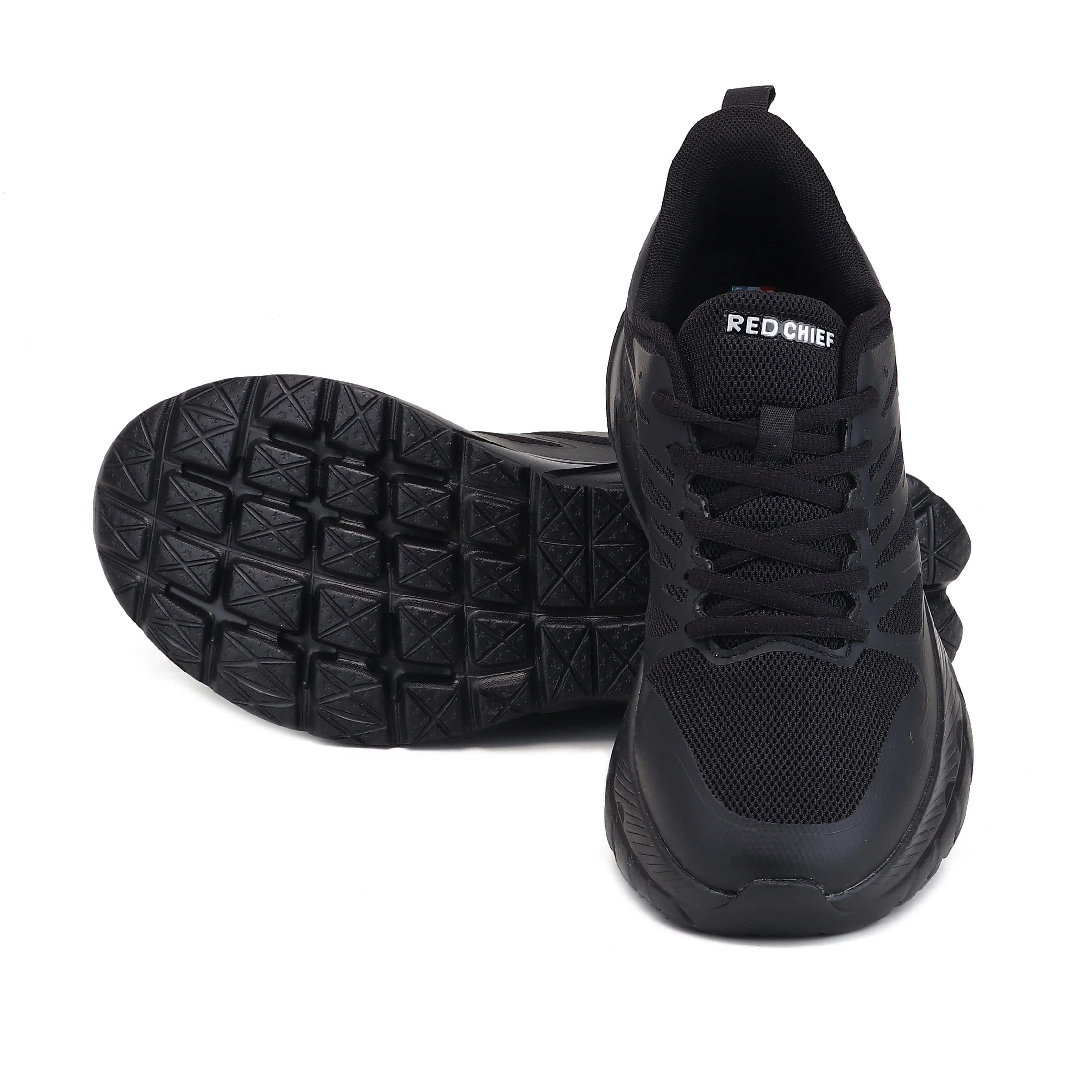 Red Chief Sports Black Running Shoes for Men R1737 001 - Image 2