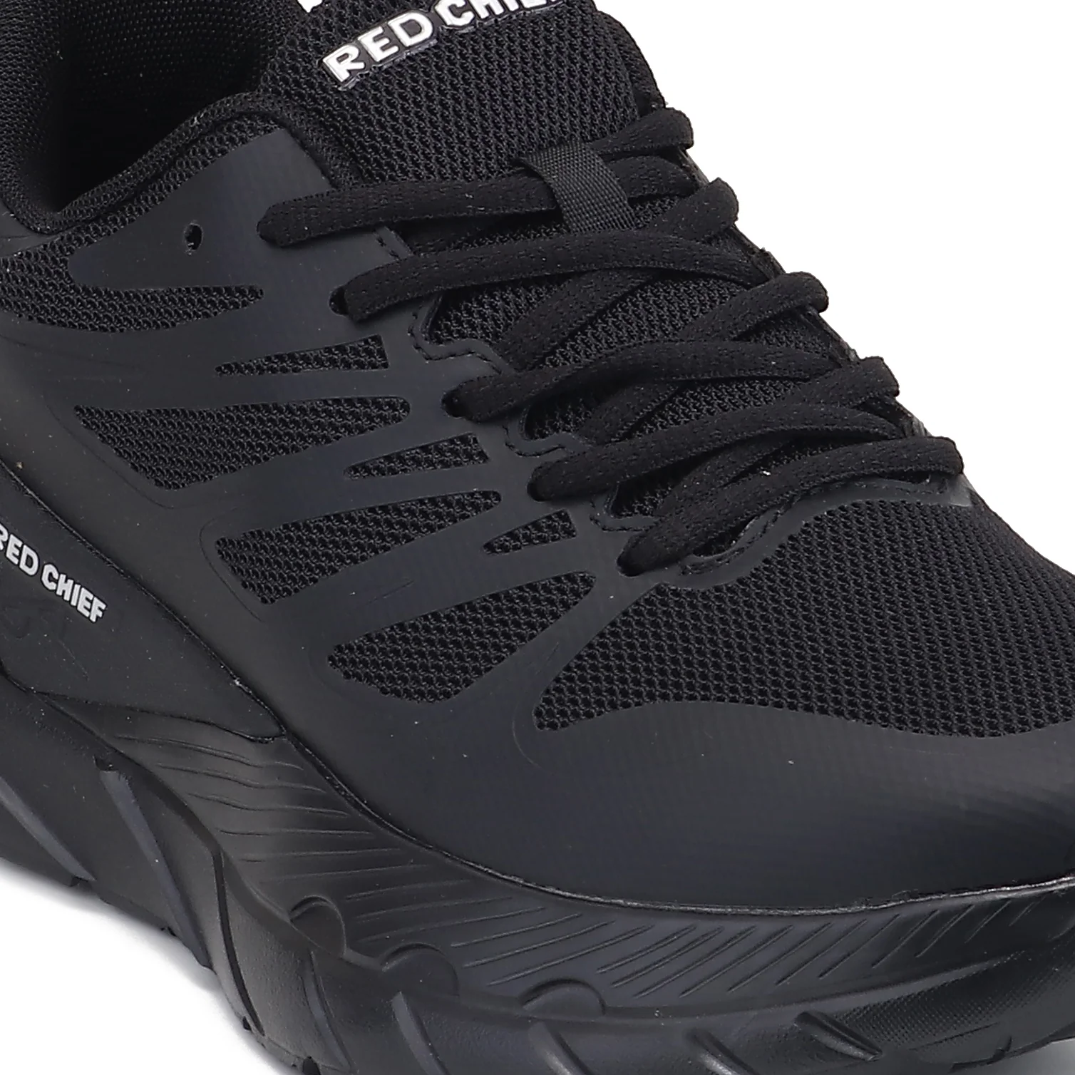 Red Chief Sports Black Running Shoes for Men R1737 001 - Image 4