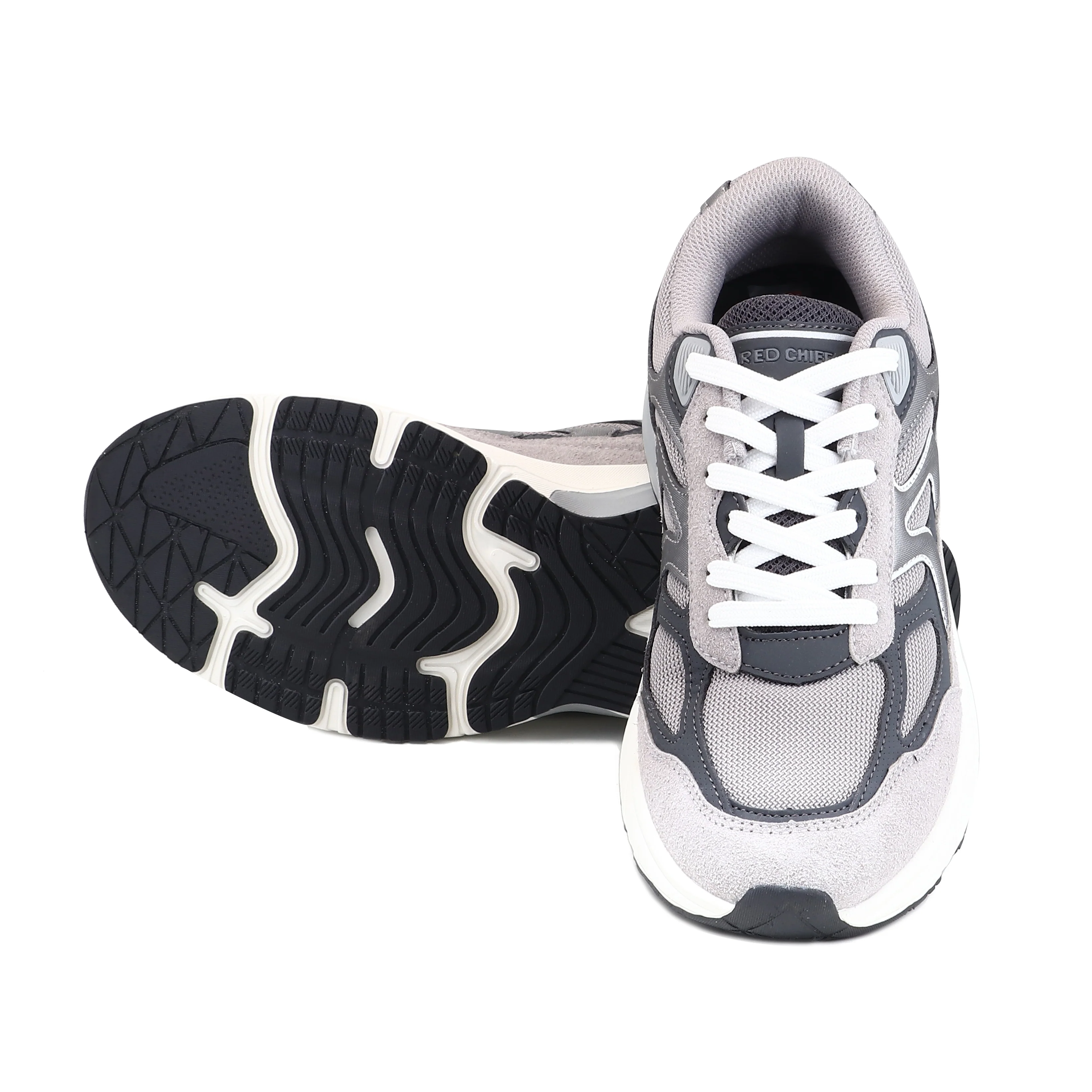 Red Chief Sports Grey-White Running Shoes for Men R1738 CD09 - Image 2