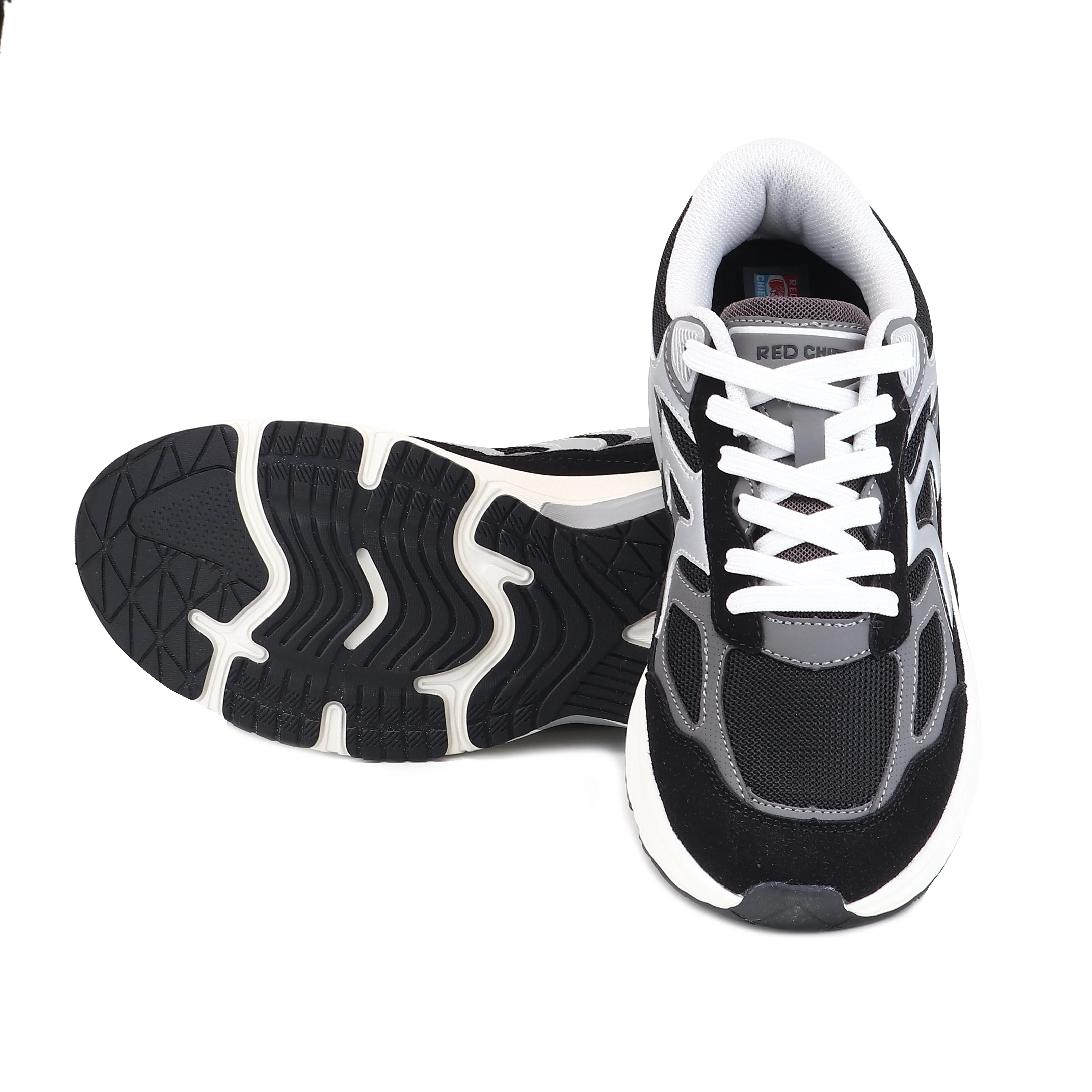 Red Chief Sports Black-Grey Running Shoes for Men R1738 F020 - Image 2