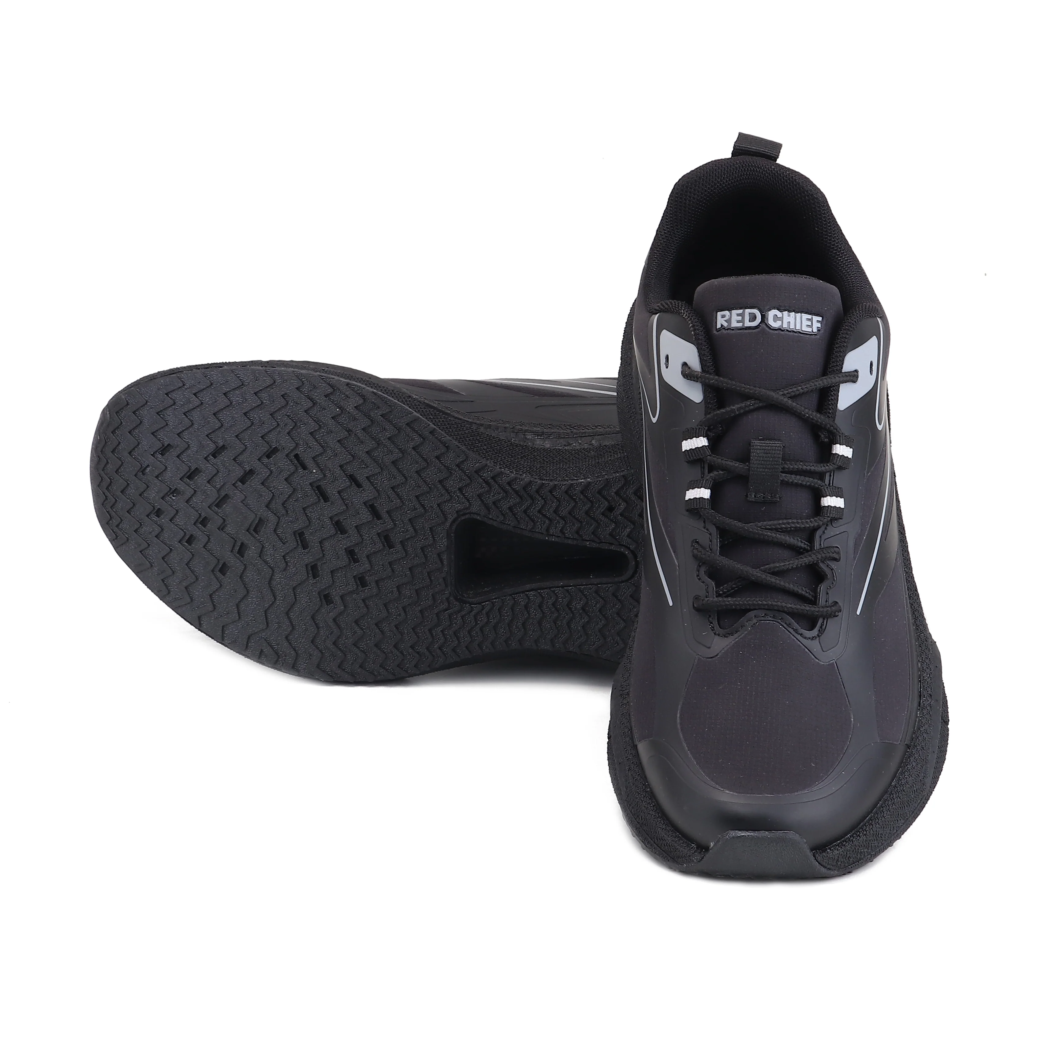 Red Chief Sports Black Running Shoes for Men R1740 001 - Image 2