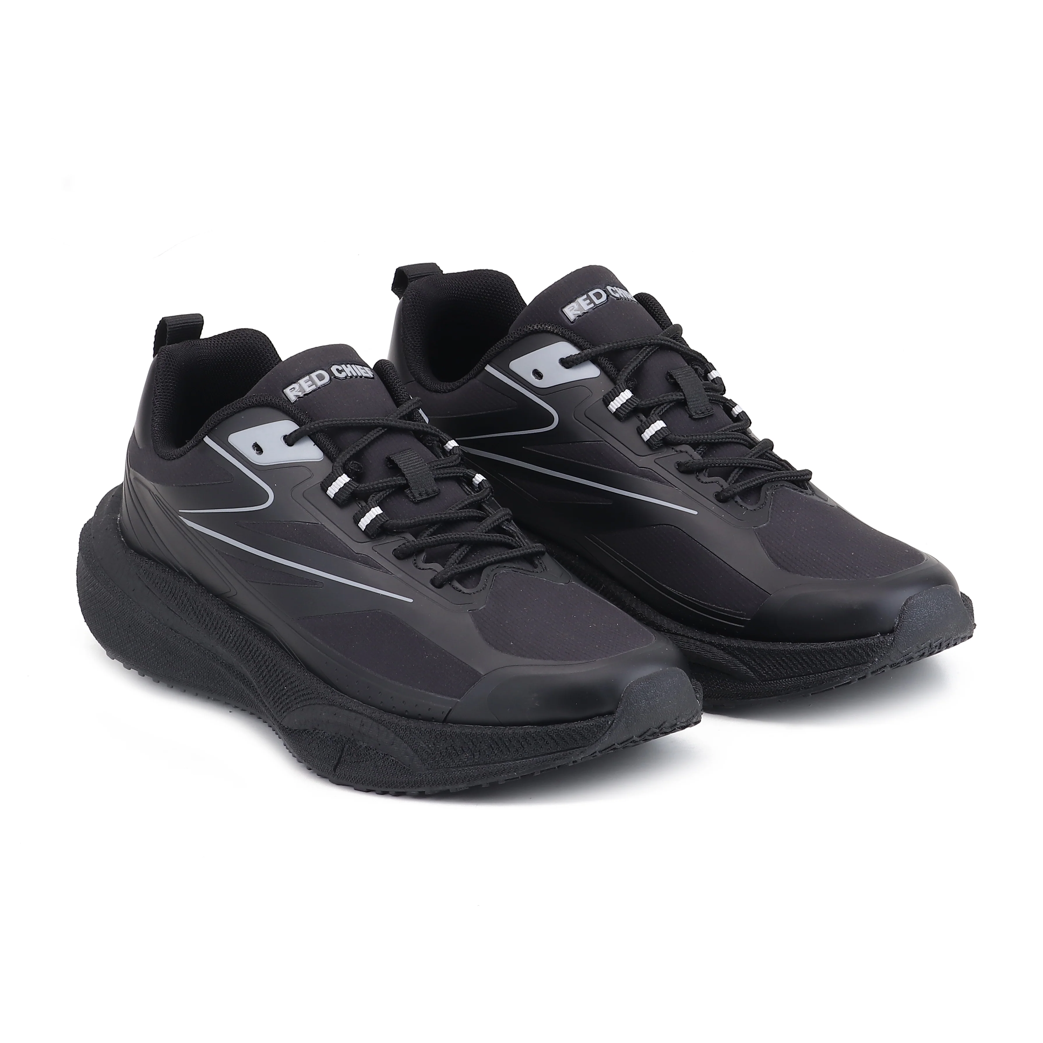 Red Chief Sports Black Running Shoes for Men R1740 001 - Image 4