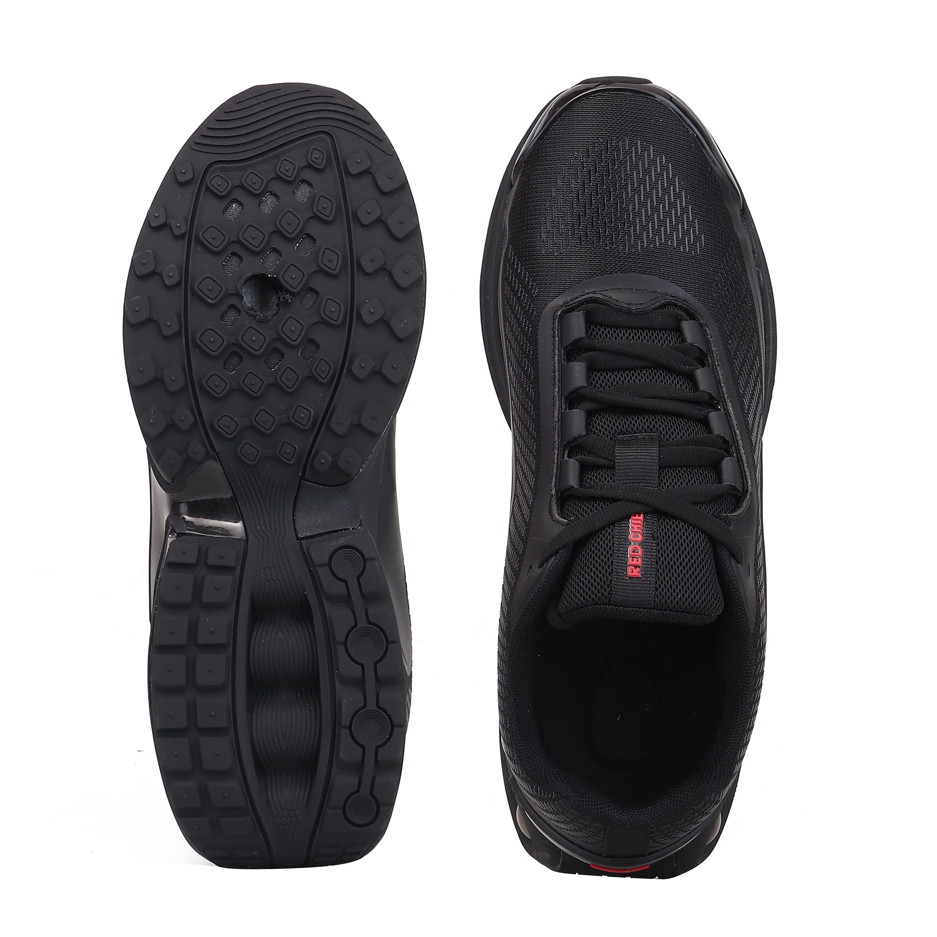 Red Chief Sports Black Running Shoes for Men R1741 001 - Image 9