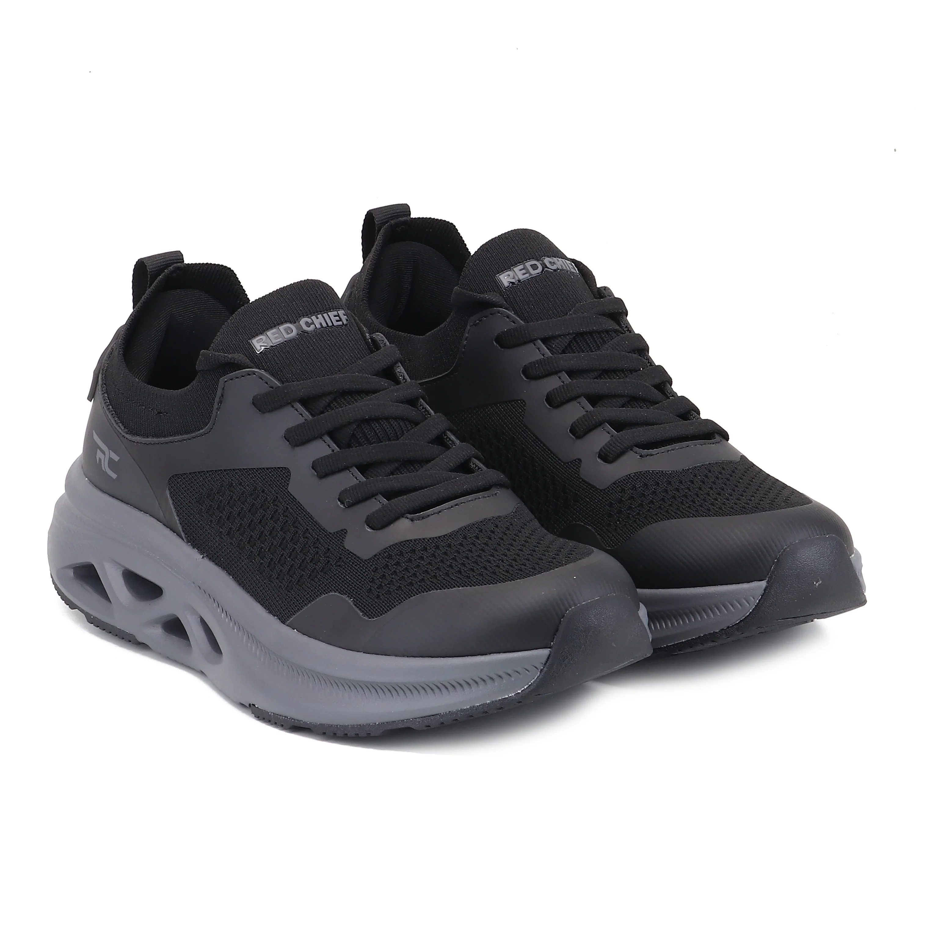 Red Chief Sports Black-Grey Running Shoes for Men R1742 F020 - Image 4