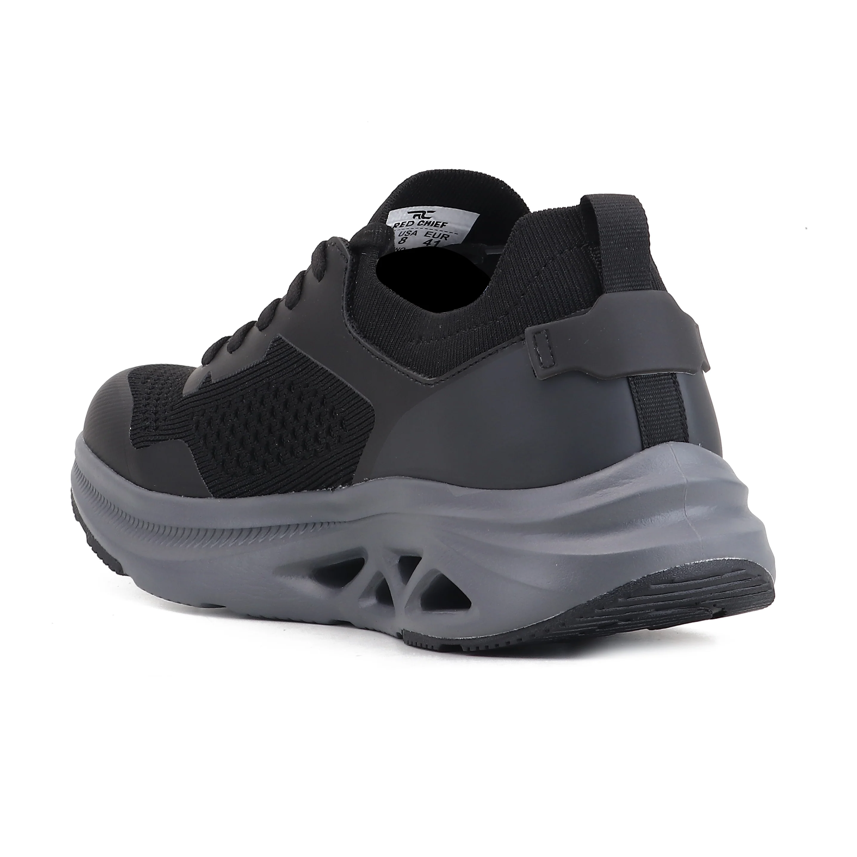 Red Chief Sports Black-Grey Running Shoes for Men R1742 F020 - Image 5