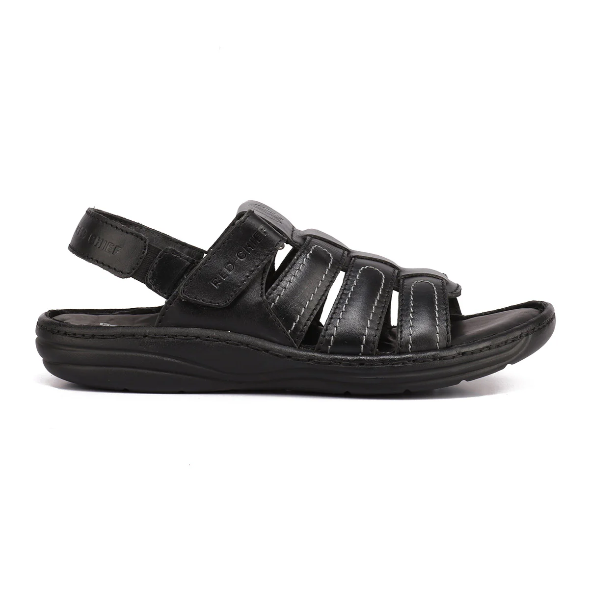 Red Chief Black Sandal for Men RC1086 001