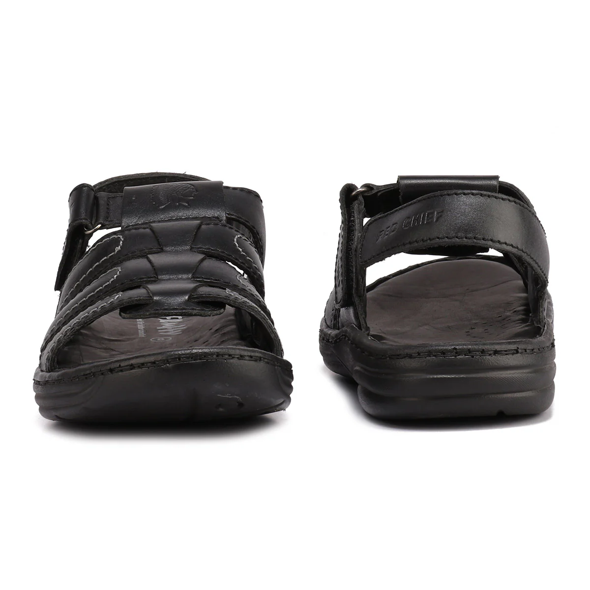 Red Chief Black Sandal for Men RC1086 001 - Image 4