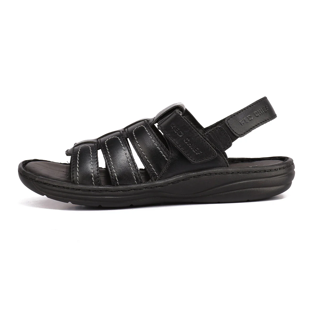 Red Chief Black Sandal for Men RC1086 001 - Image 7