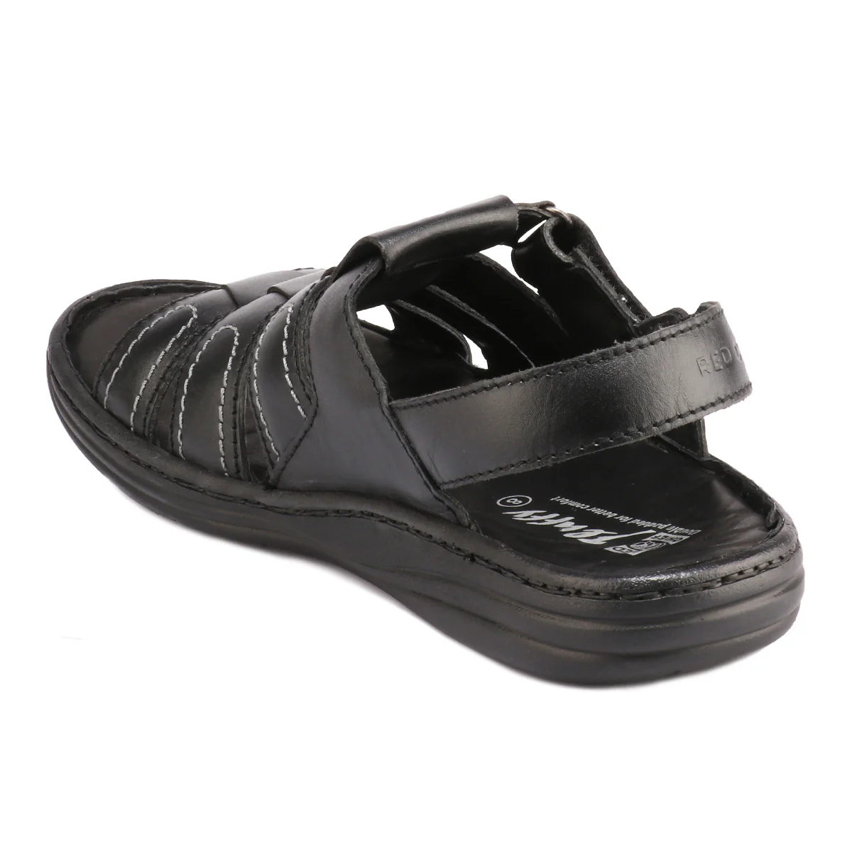 Red Chief Black Sandal for Men RC1086 001 - Image 8