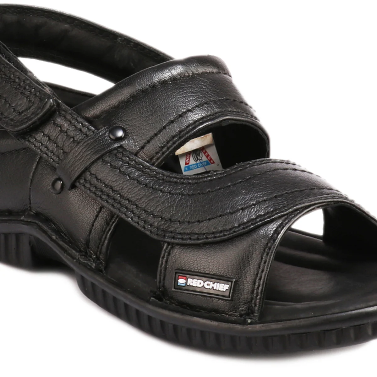 Red Chief Black Sandal for Men RC247N 001 - Image 10