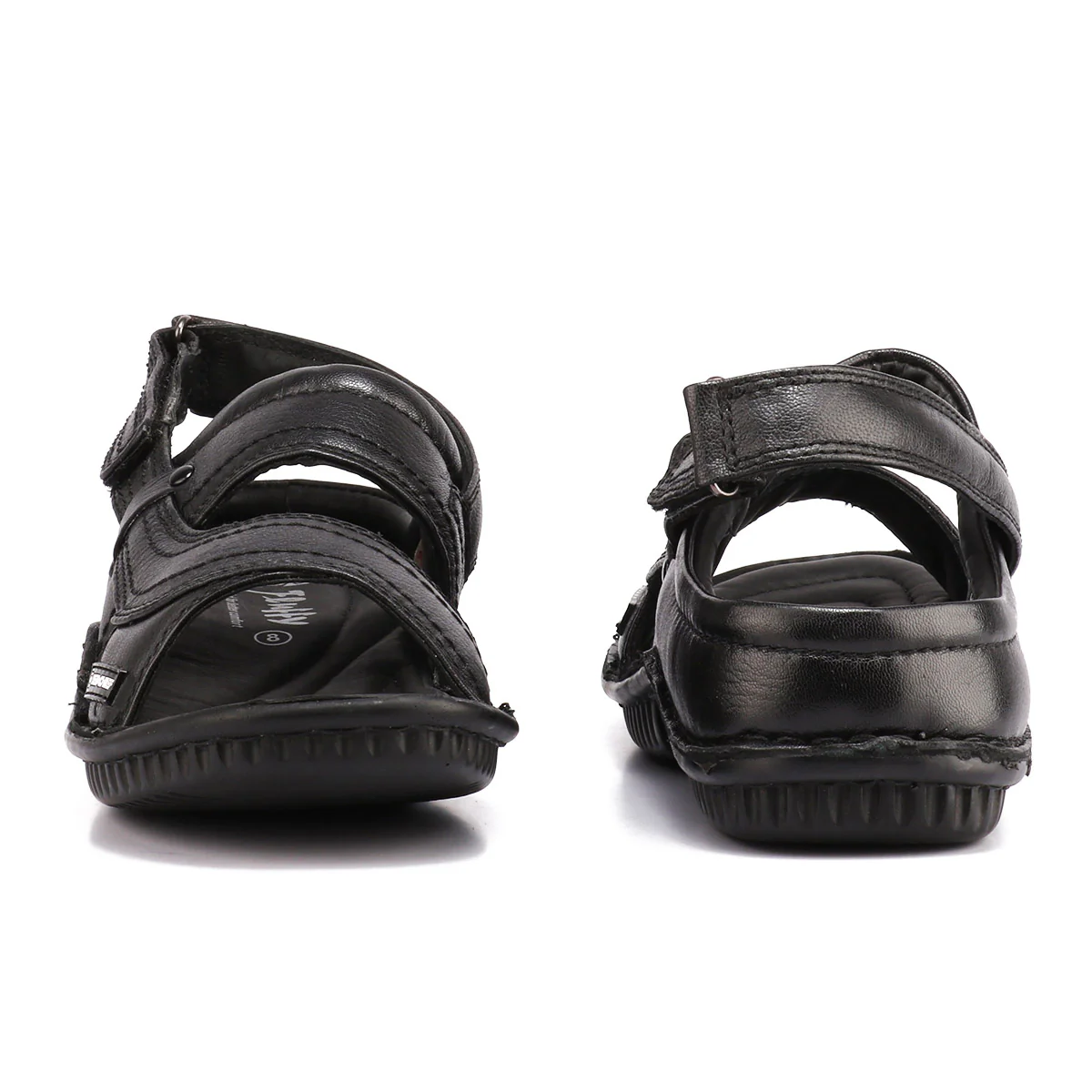 Red Chief Black Sandal for Men RC247N 001 - Image 2
