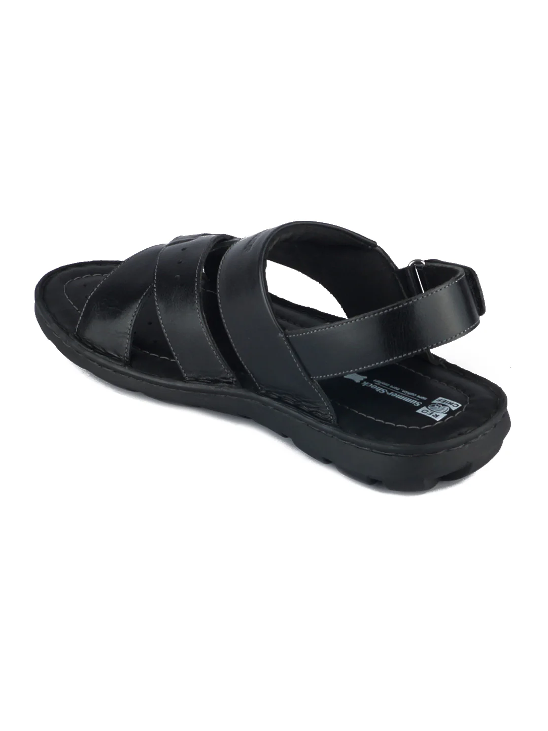 Red Chief Black Sandal for Men RC3676 001 - Image 5