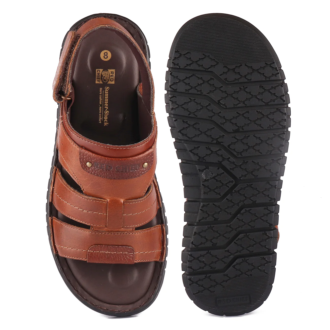 Red Chief Tan Sandal for Men RC3711 006 - Image 9