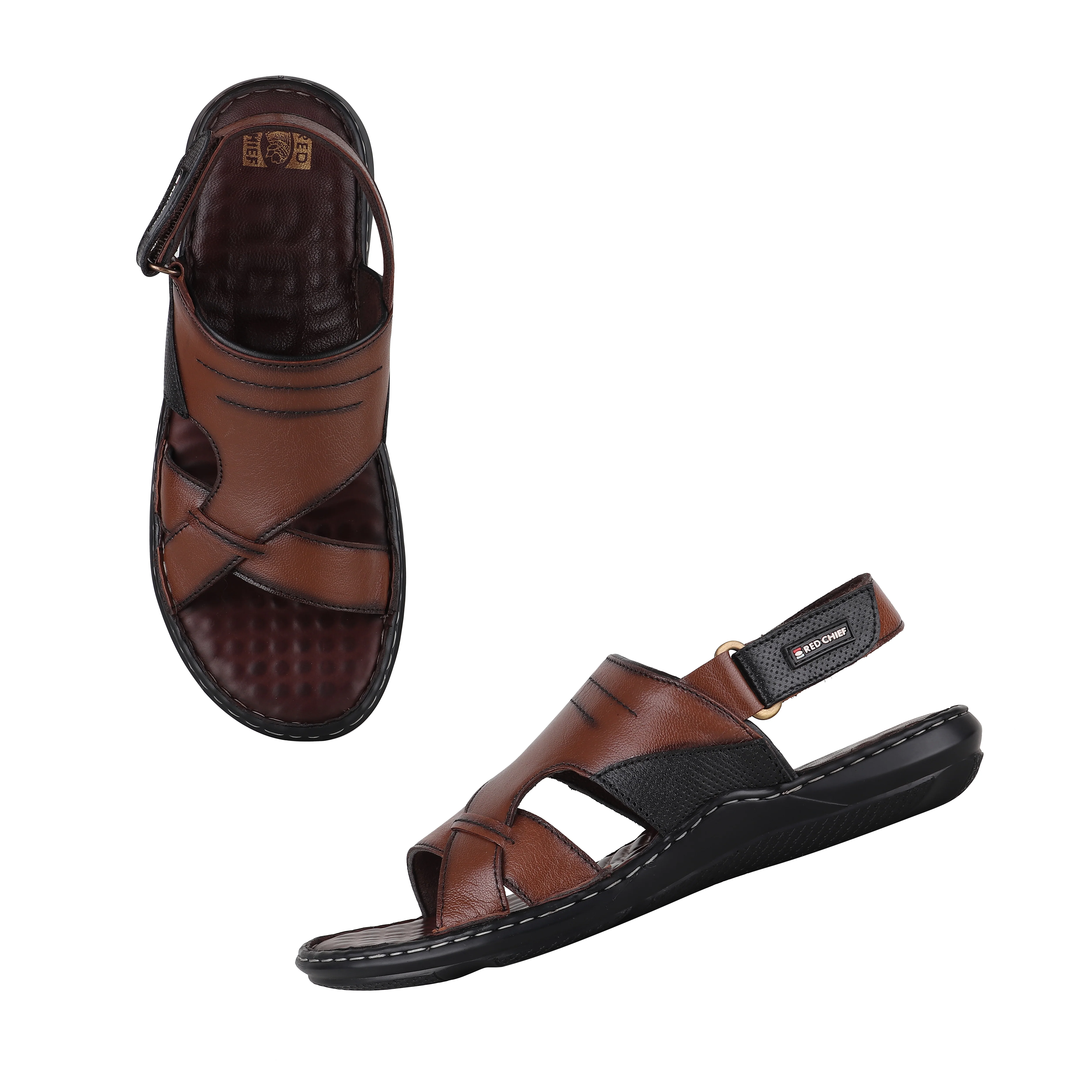 Red Chief Brown Sandal for Men RC3715 003 - Image 2