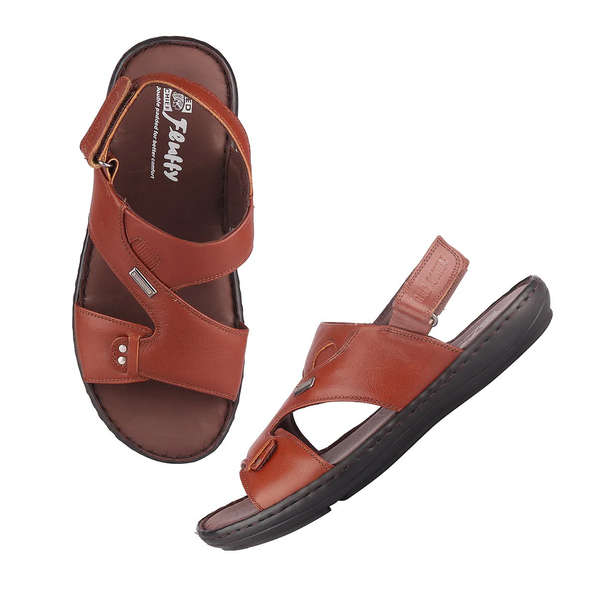 Red Chief Tan Sandal for Men RC3789 006 - Image 2