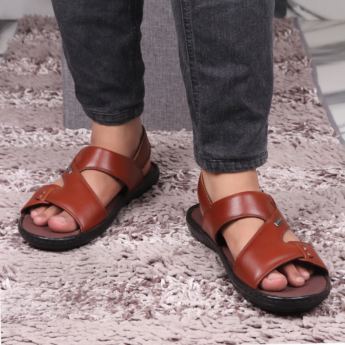 Red Chief Tan Sandal for Men RC3789 006 - Image 9