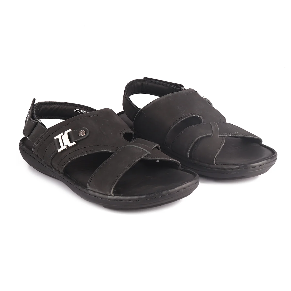 Red Chief Black Sandal for Men RC3790 001 - Image 4