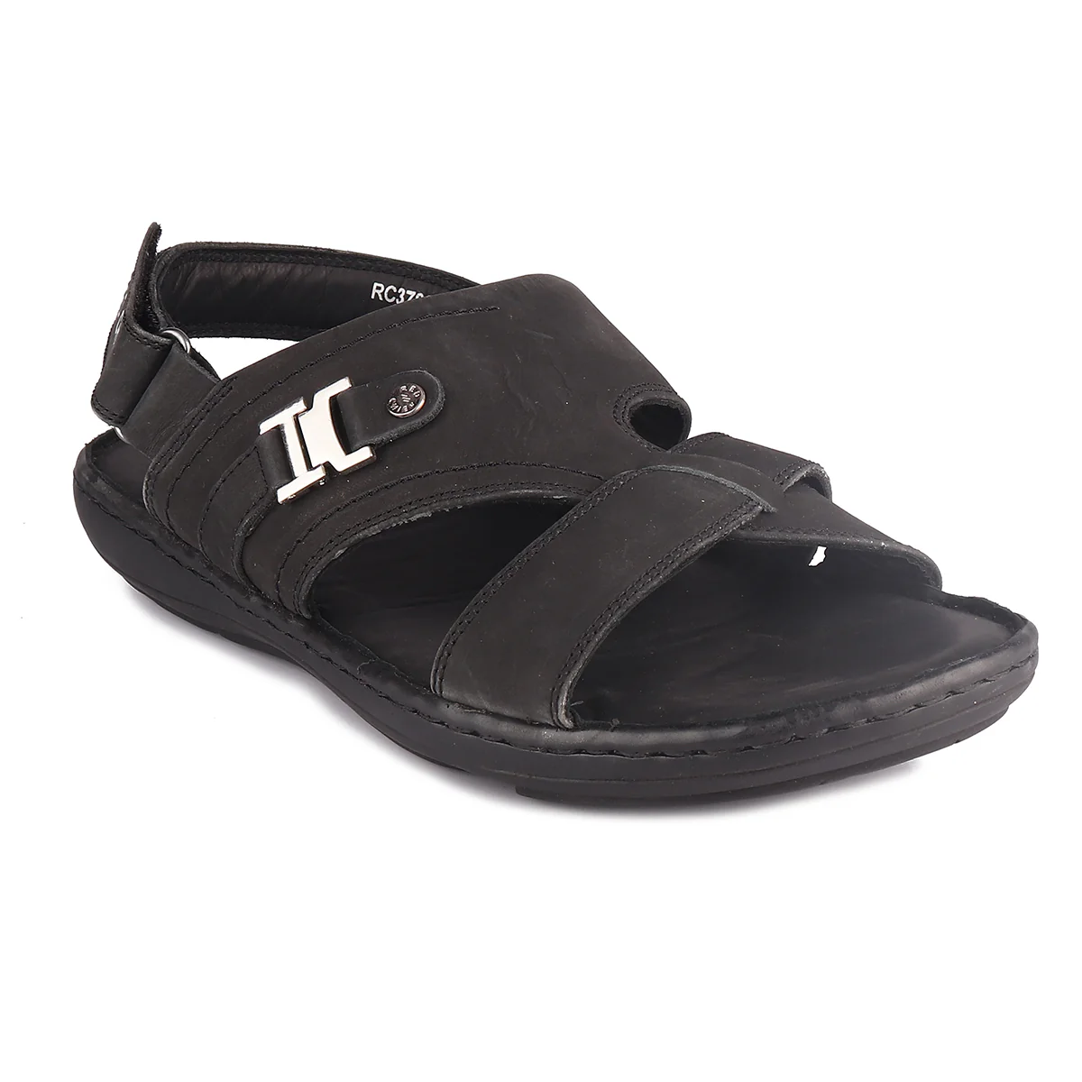 Red Chief Black Sandal for Men RC3790 001 - Image 6