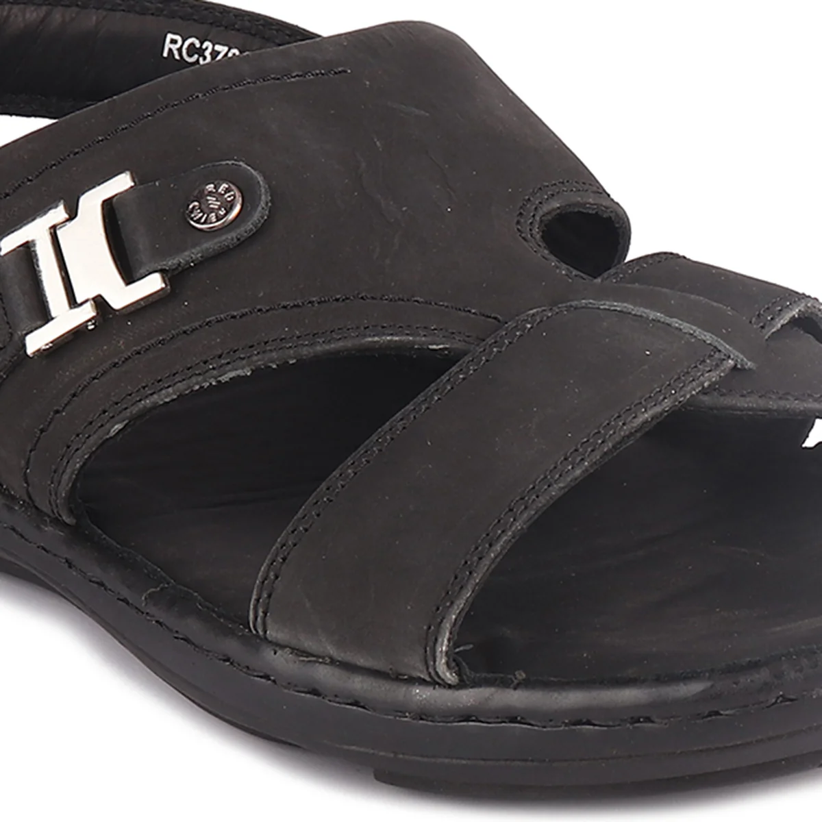 Red Chief Black Sandal for Men RC3790 001 - Image 7