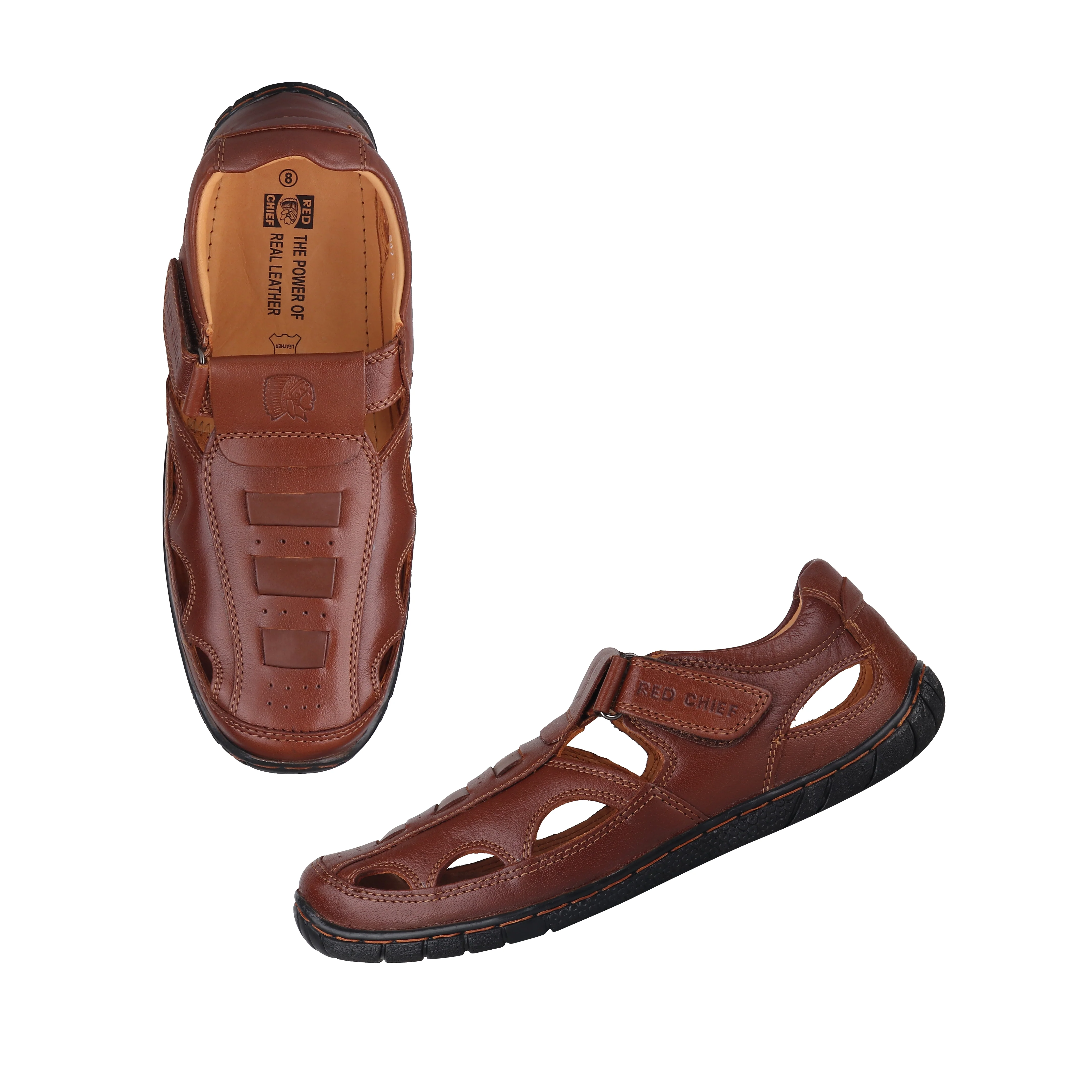Red Chief Tan Sandal for Men RC547 287 - Image 2