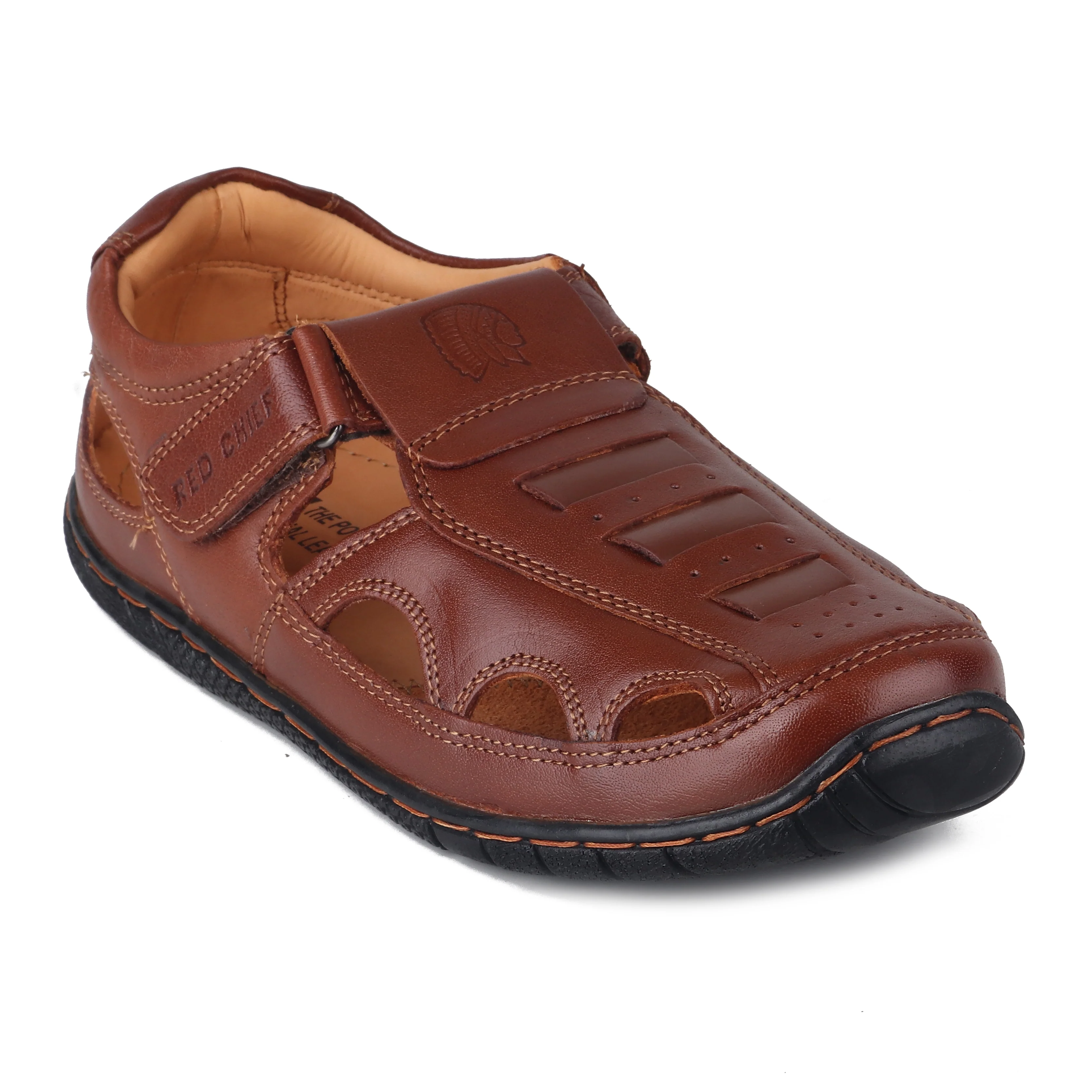 Red Chief Tan Sandal for Men RC547 287 - Image 6
