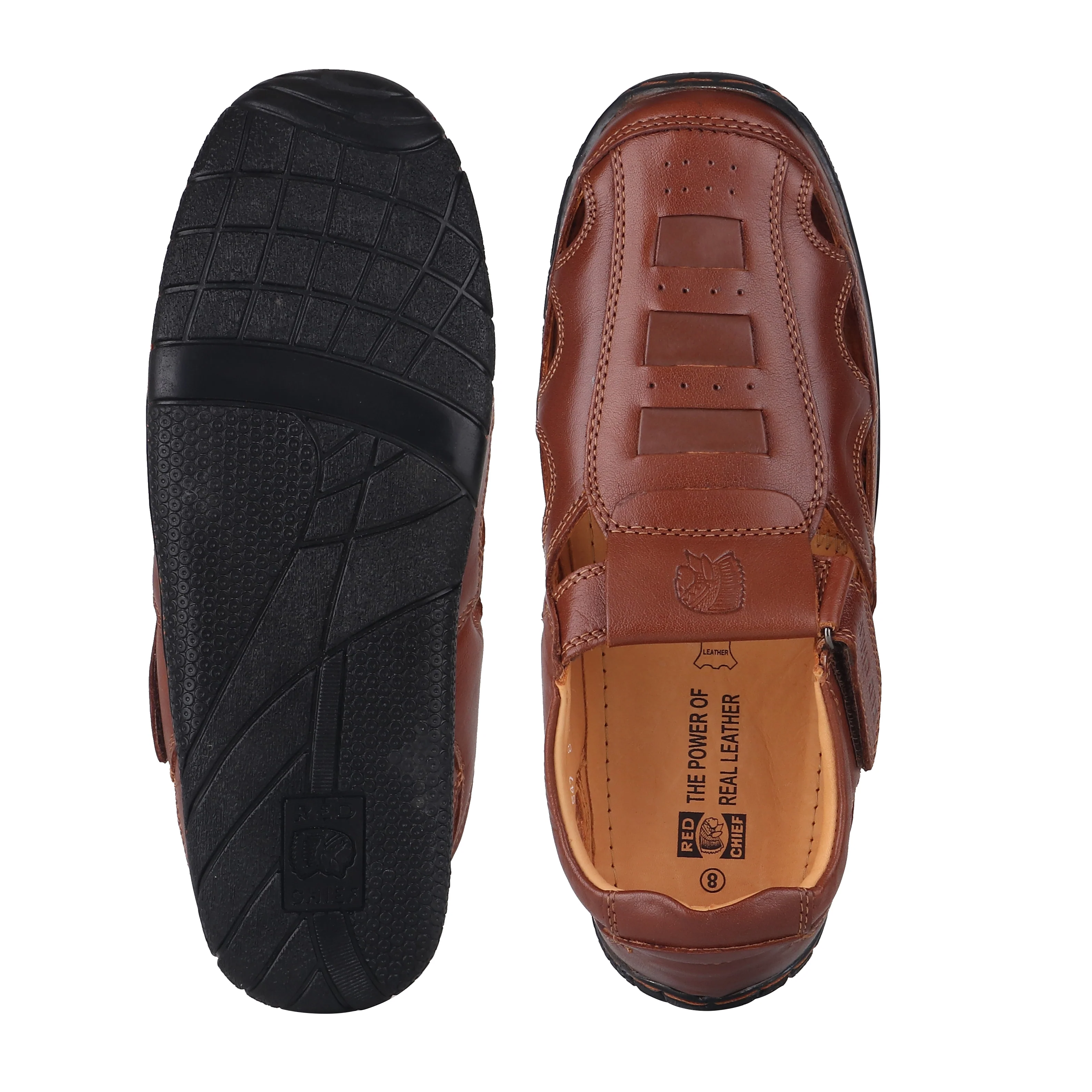 Red Chief Tan Sandal for Men RC547 287 - Image 8