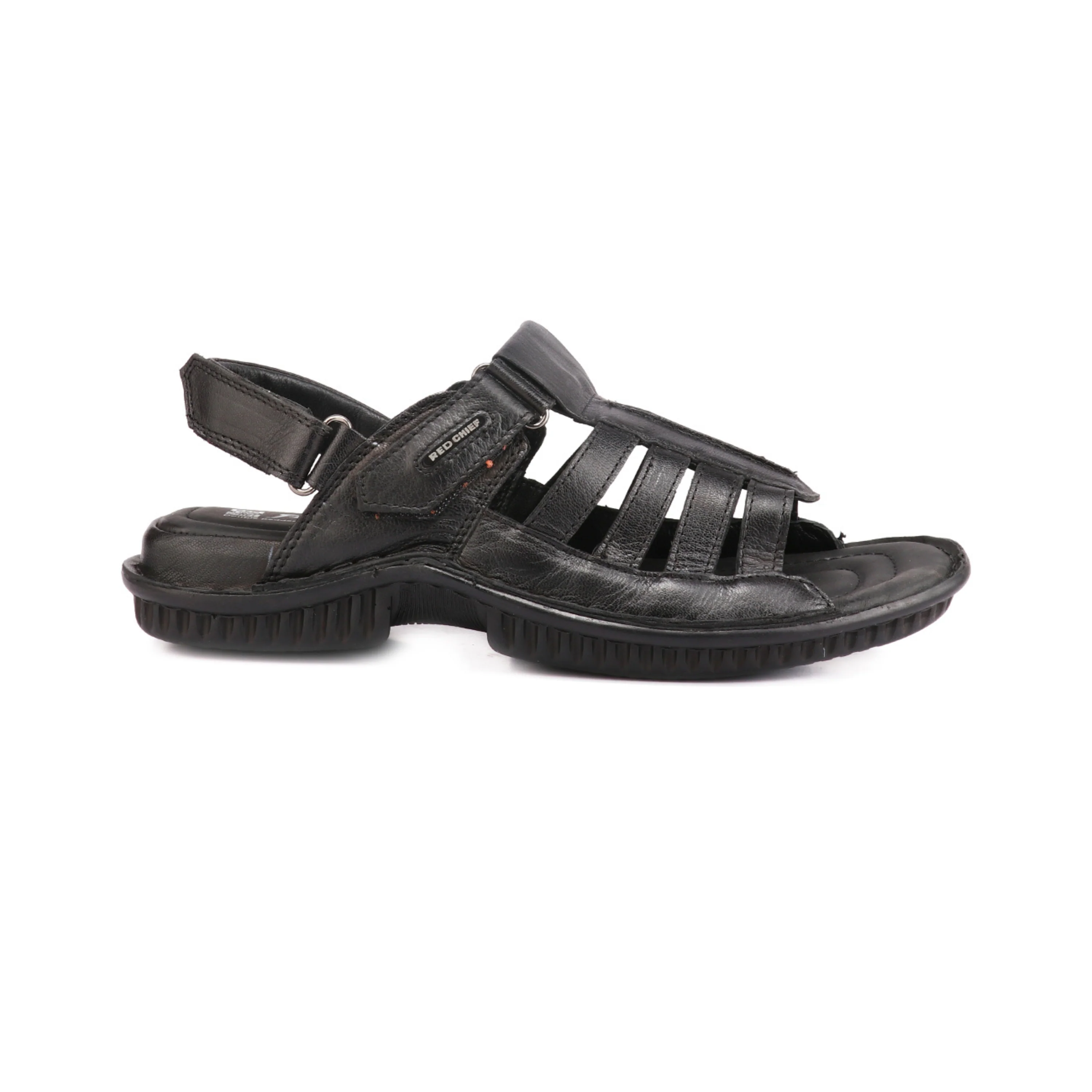 Red Chief Black Sandal for Men RC7018 001